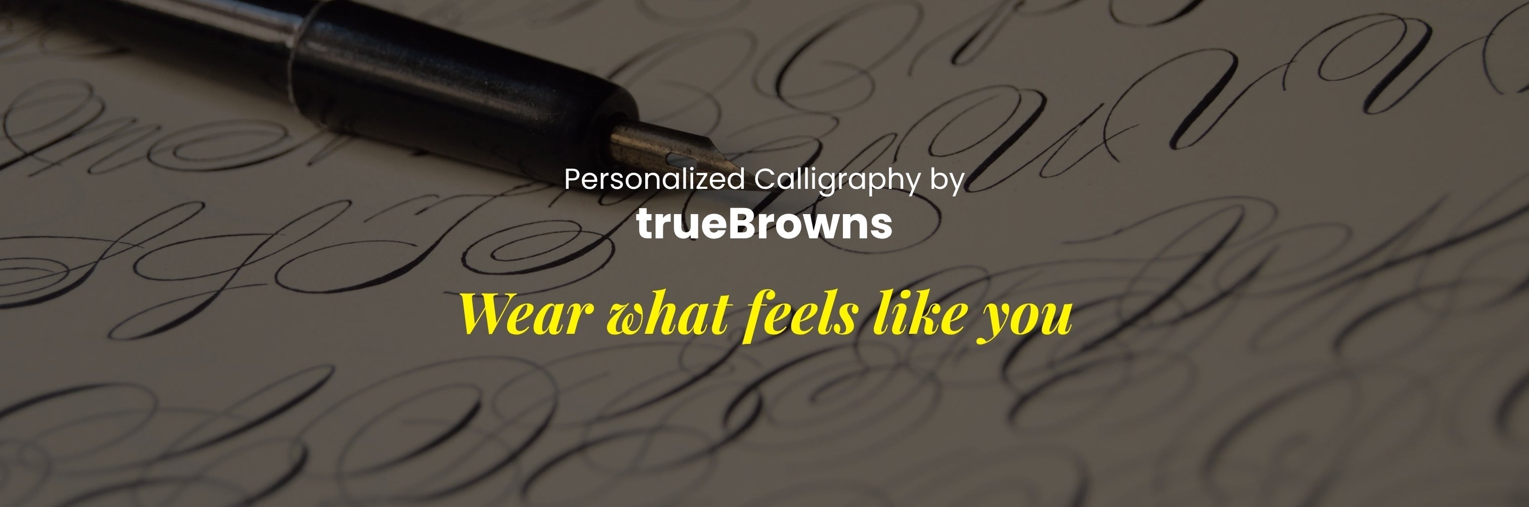 Personalized Calligraphy by trueBrowns: Hand-painted words on garments
