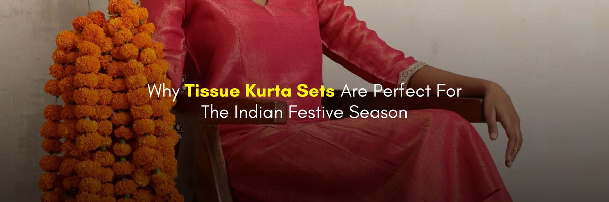 Tissue kurta sets for Indian festive celebrations for women