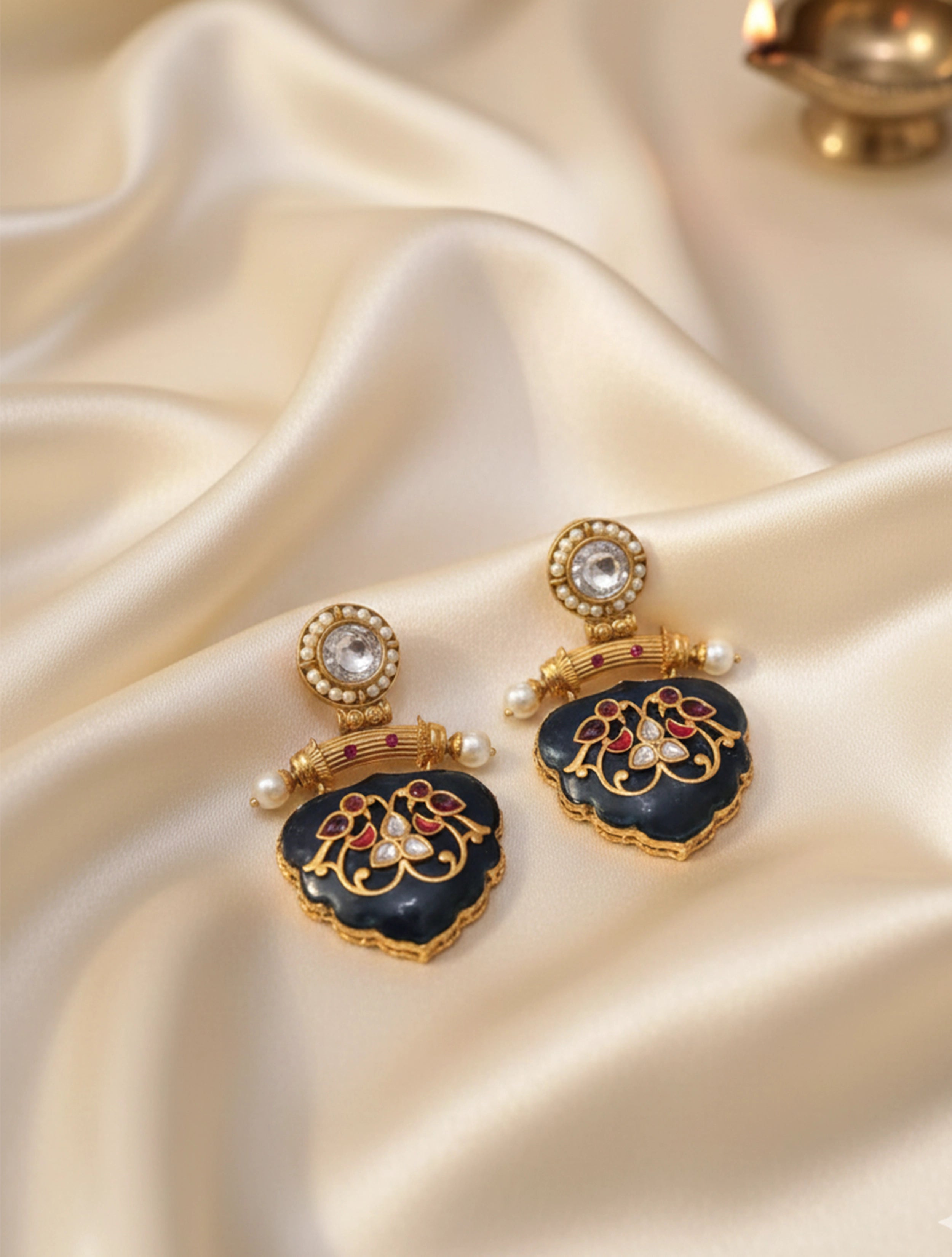 trueBrowns Royale Blue Drop Earrings