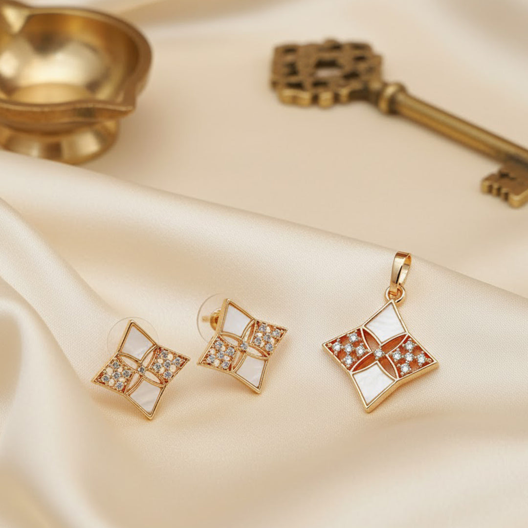 trueBrowns Aurora Diamond Pendant Set