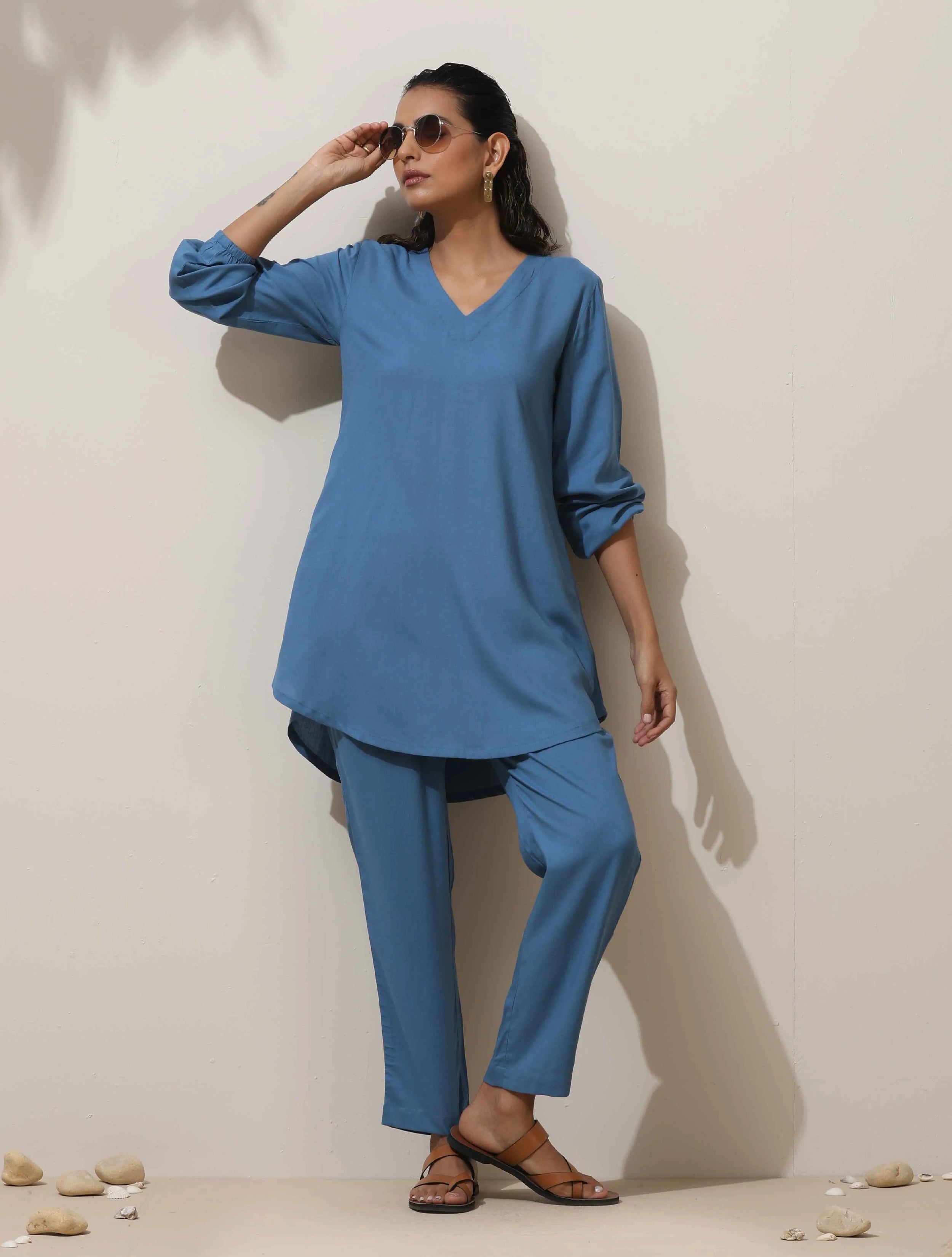 trueBrowns Blue Co-ord Set