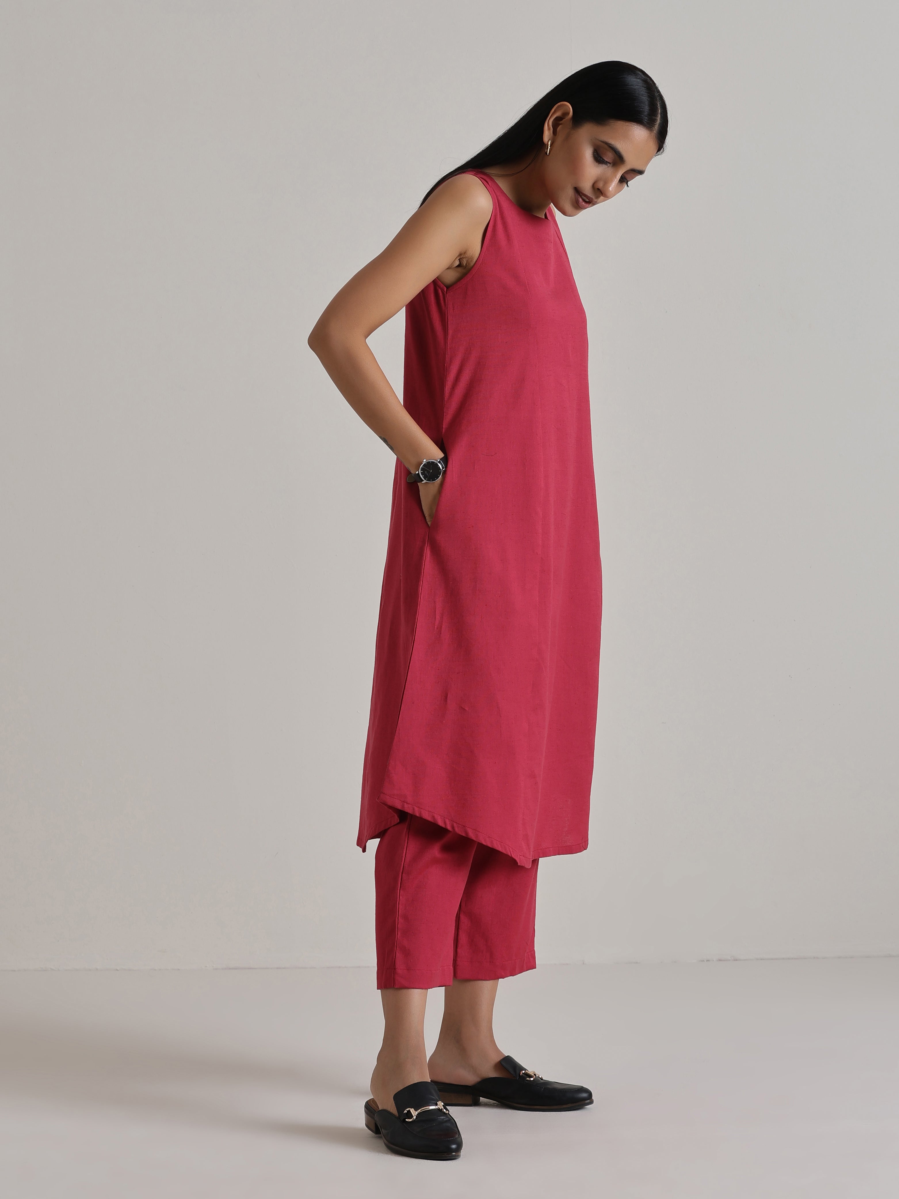 Honey Red Panelled Co-ord Set
