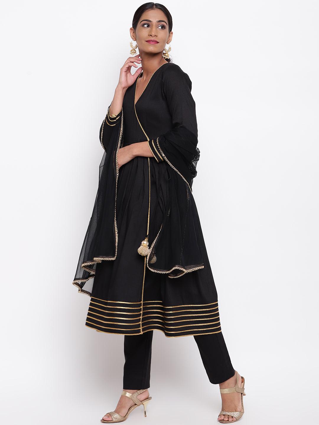 Black Lace Angrakha Set - trueBrowns