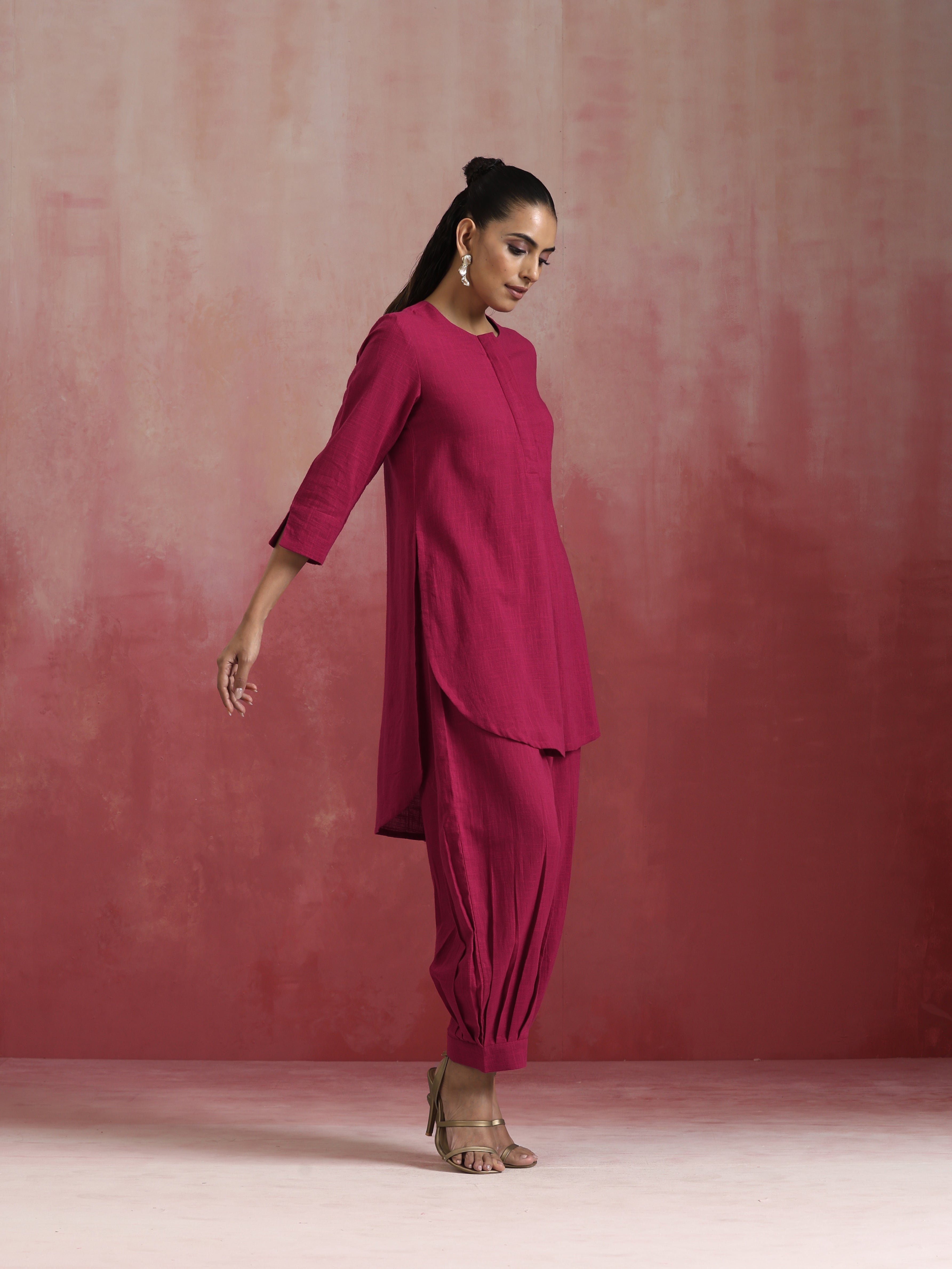 trueBrowns Magenta Cotton Co-ord set