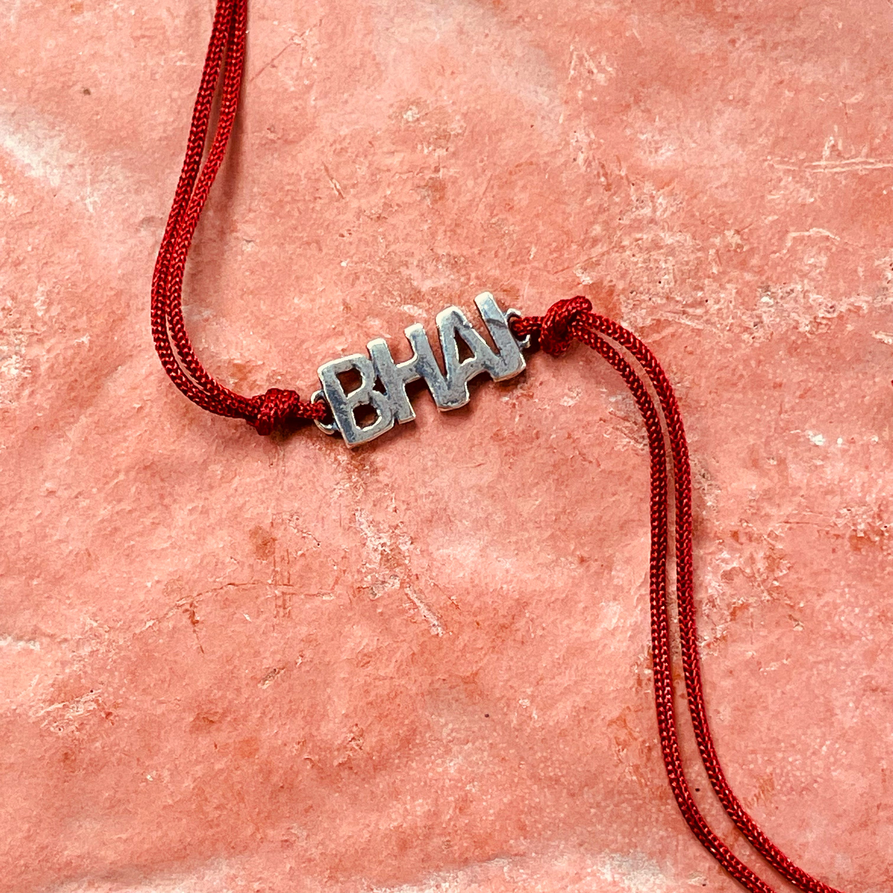 trueBrowns 925 Sterling Silver Bhai Thread Rakhi