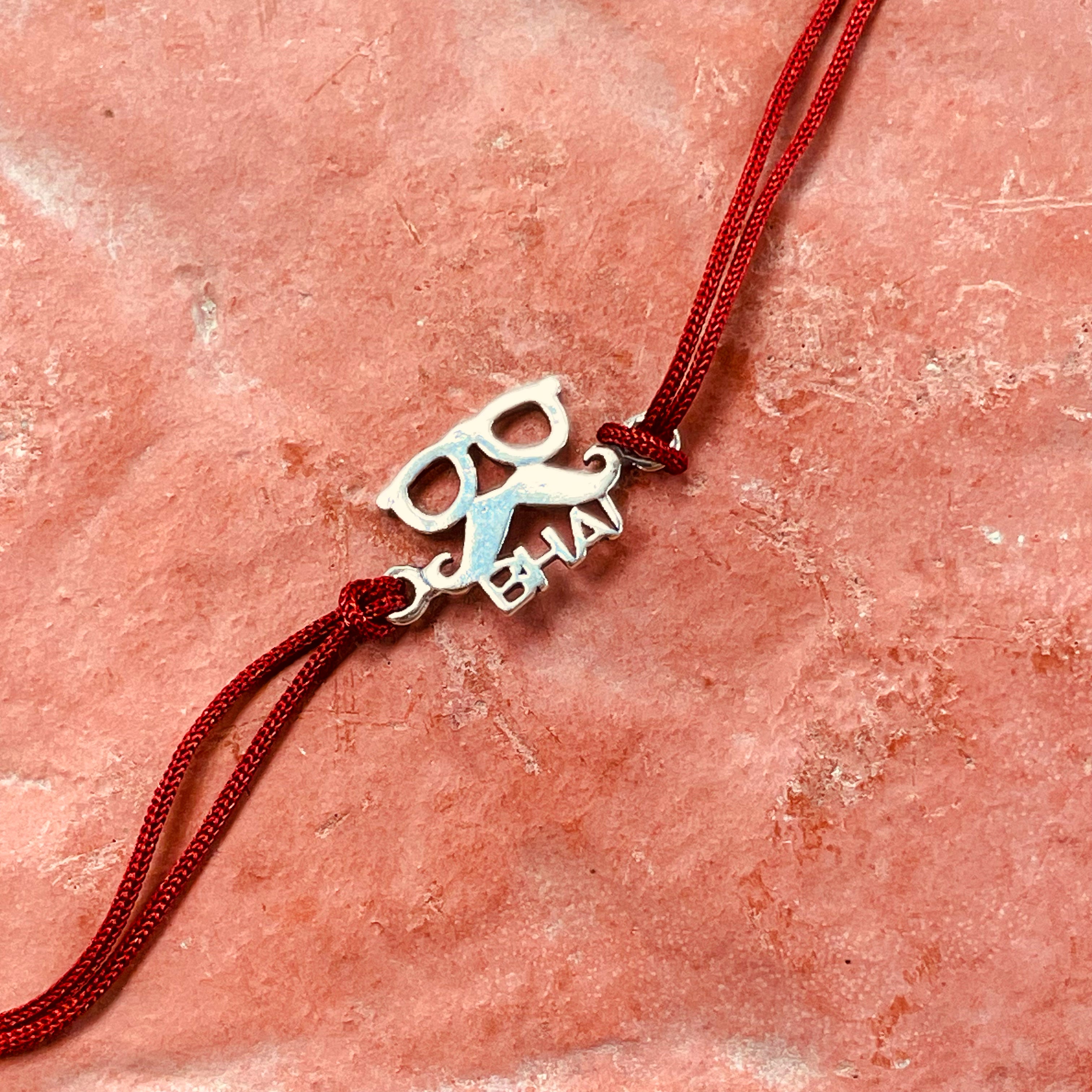 trueBrowns Sterling Silver Chashmish Bhai Thread Rakhi