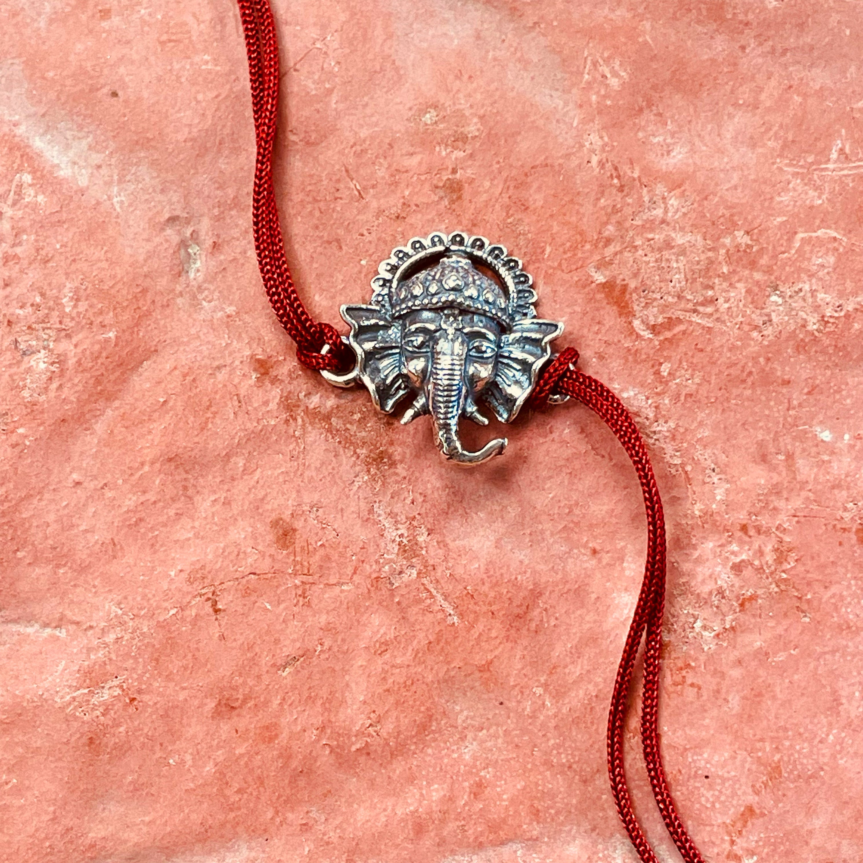 trueBrowns 925 Sterling Silver Ganesh Idol Thread Rakhi