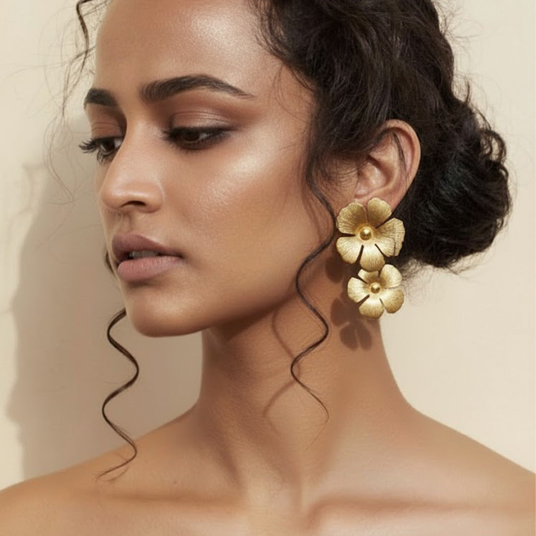 trueBrowns Floral Earrings