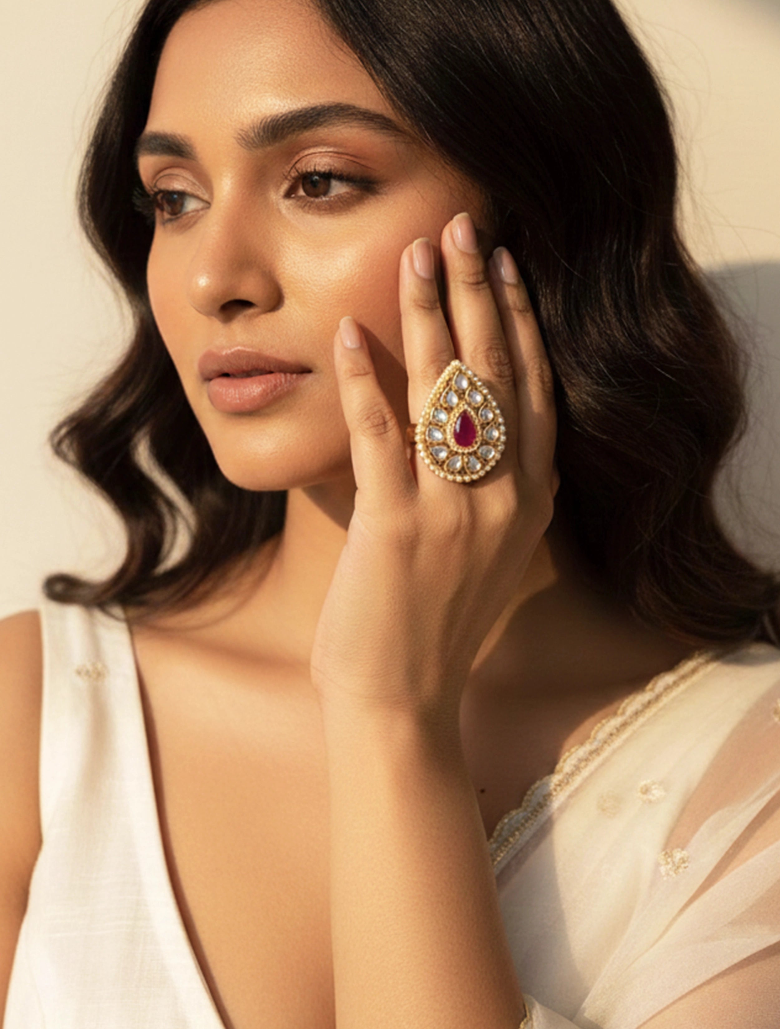trueBrowns Kundan Ring