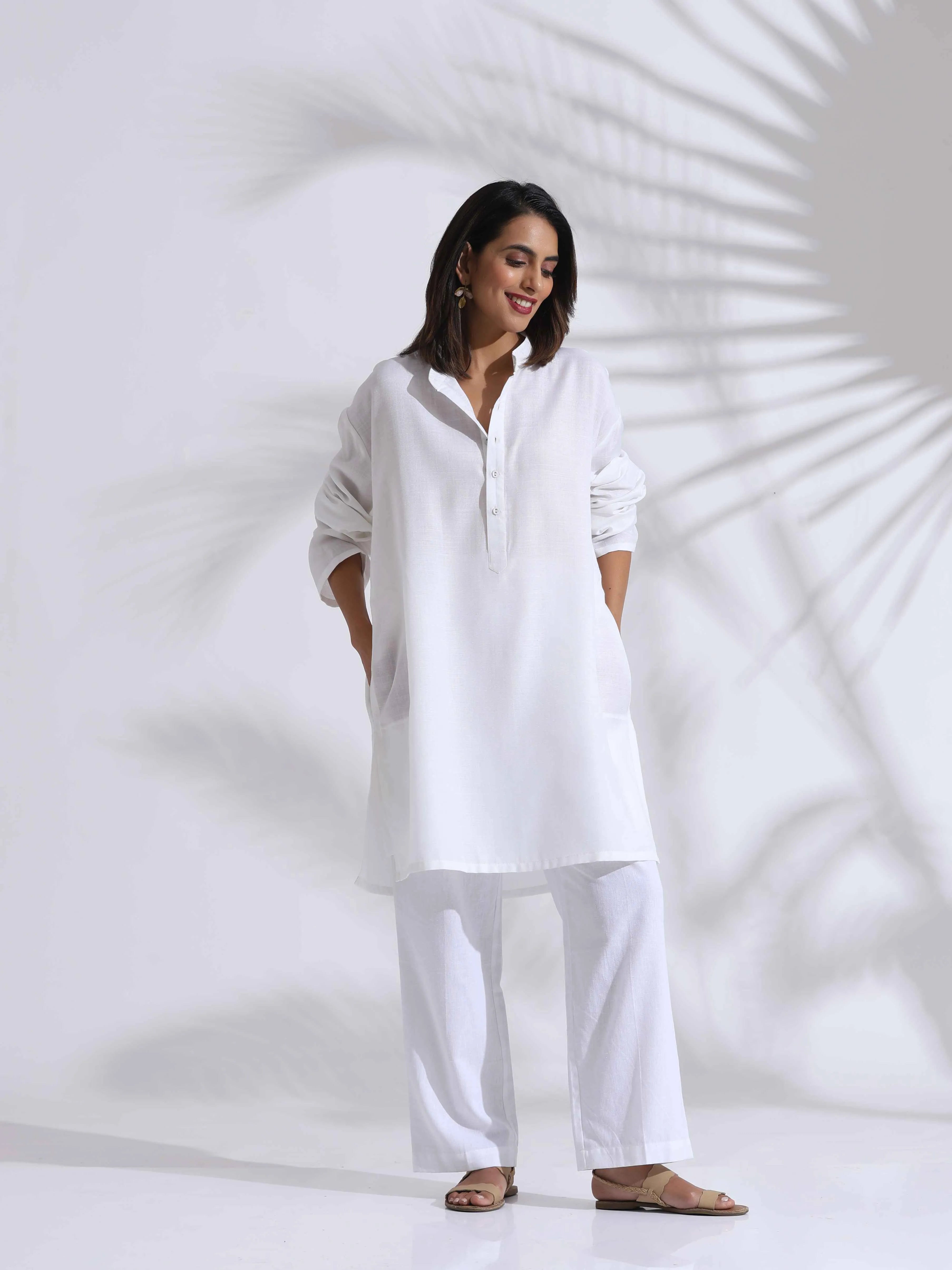 trueBrowns White Holi Kurta