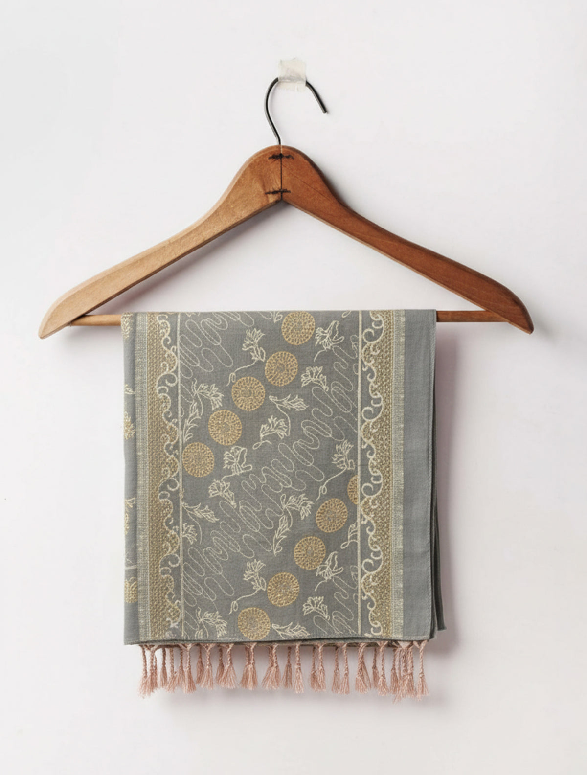 trueBrowns Sage Flora Woollen Stole