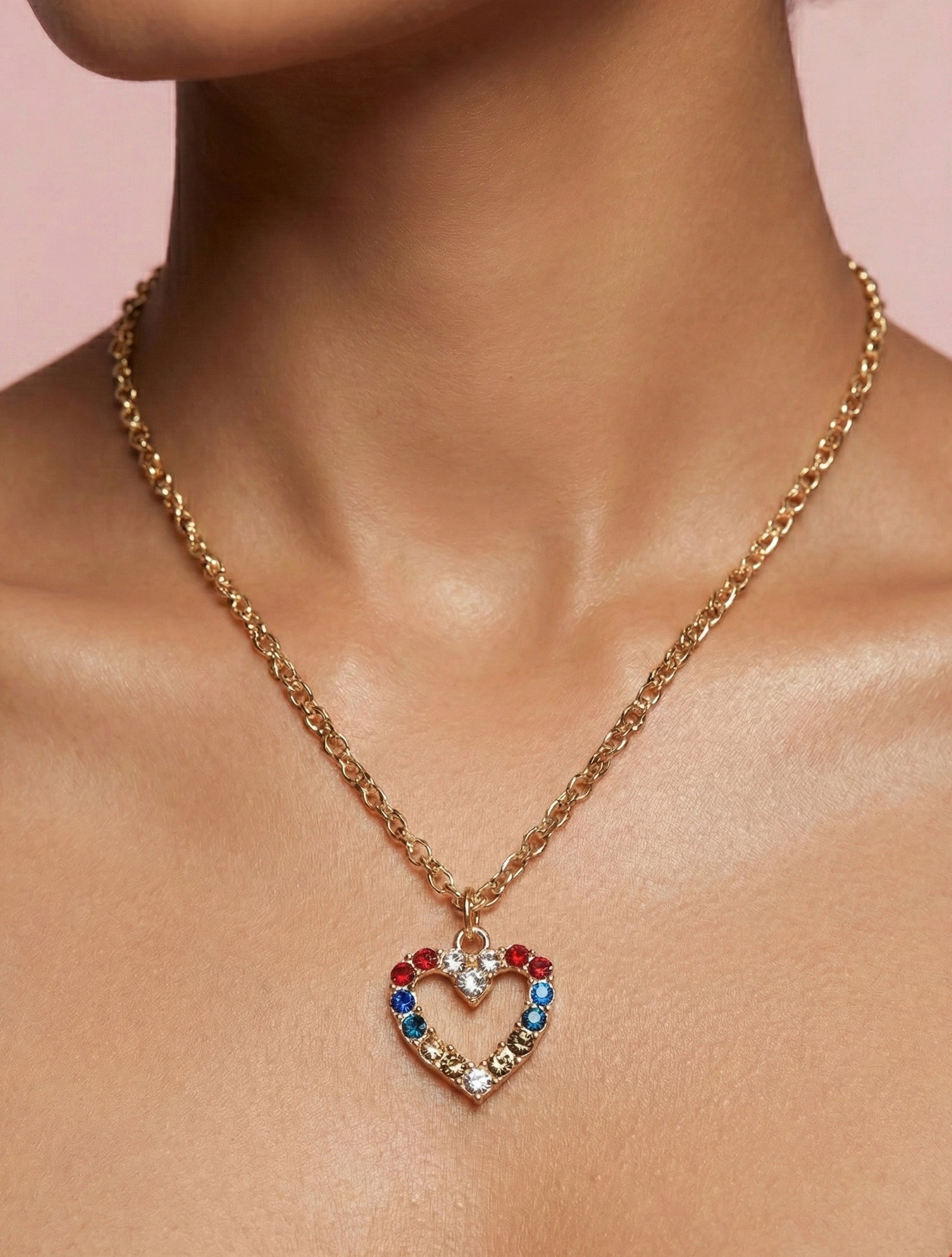 trueBrowns Gold Glow Heart Pendant