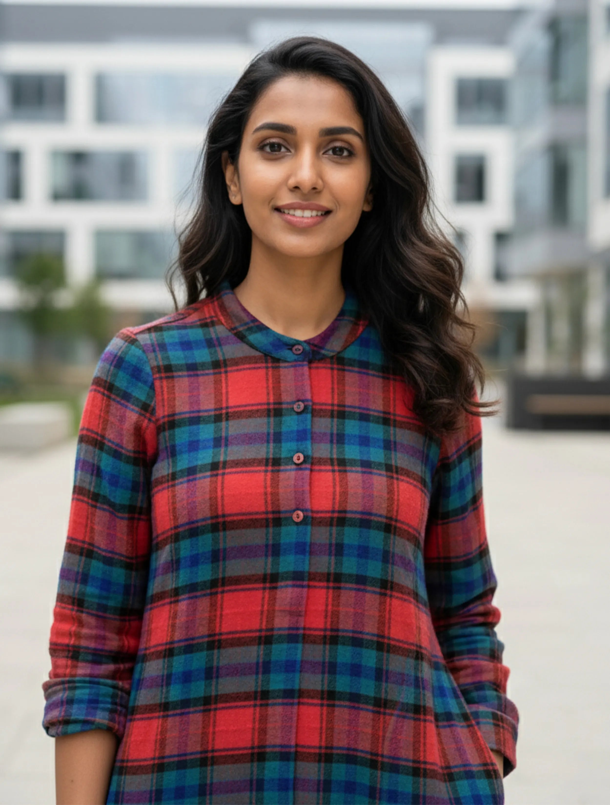 trueBrowns Red Check Dress