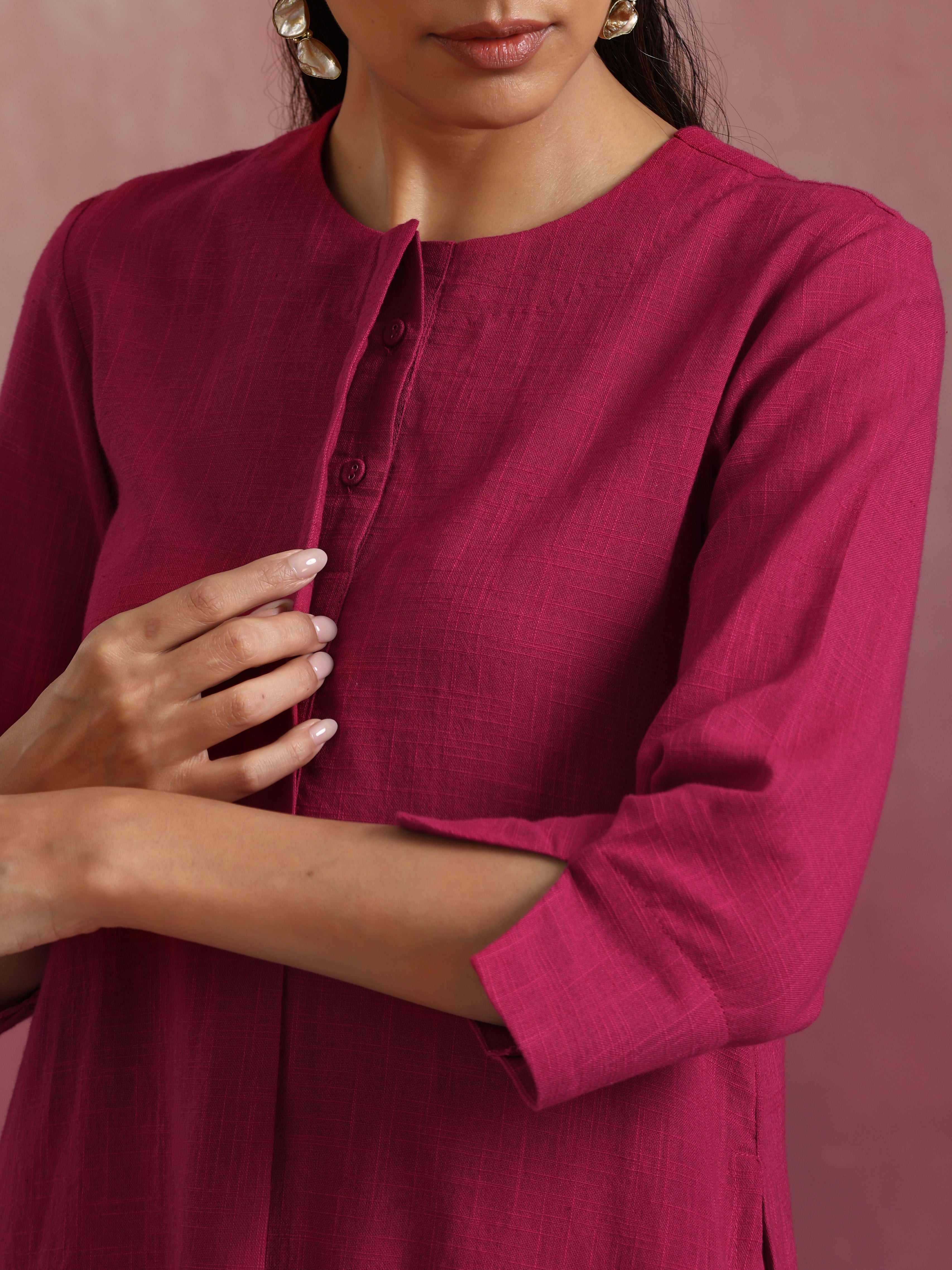 trueBrowns Magenta Cotton Co-ord set