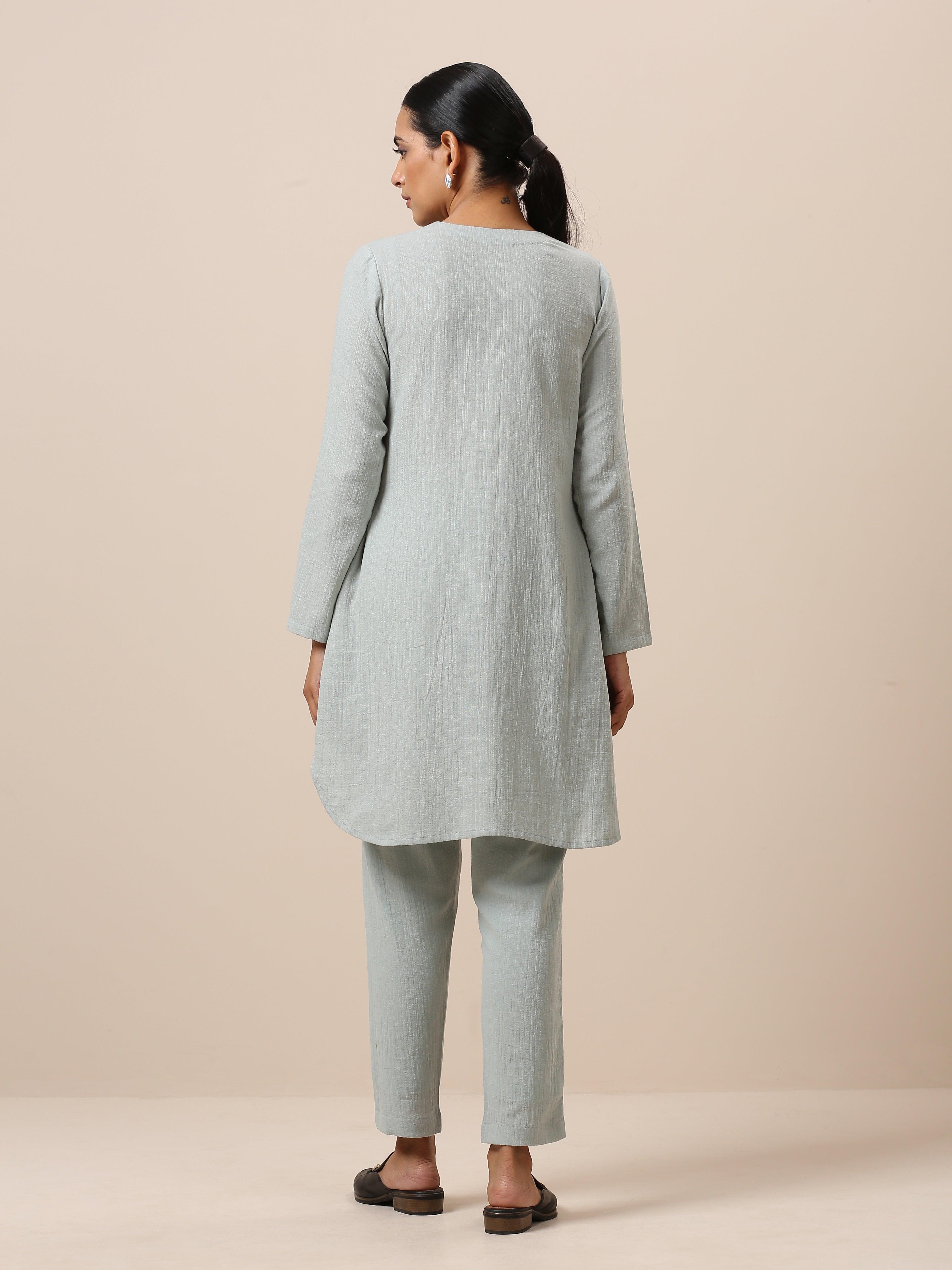 Cotton Pastel Blue Short Co-Ord Set - trueBrowns