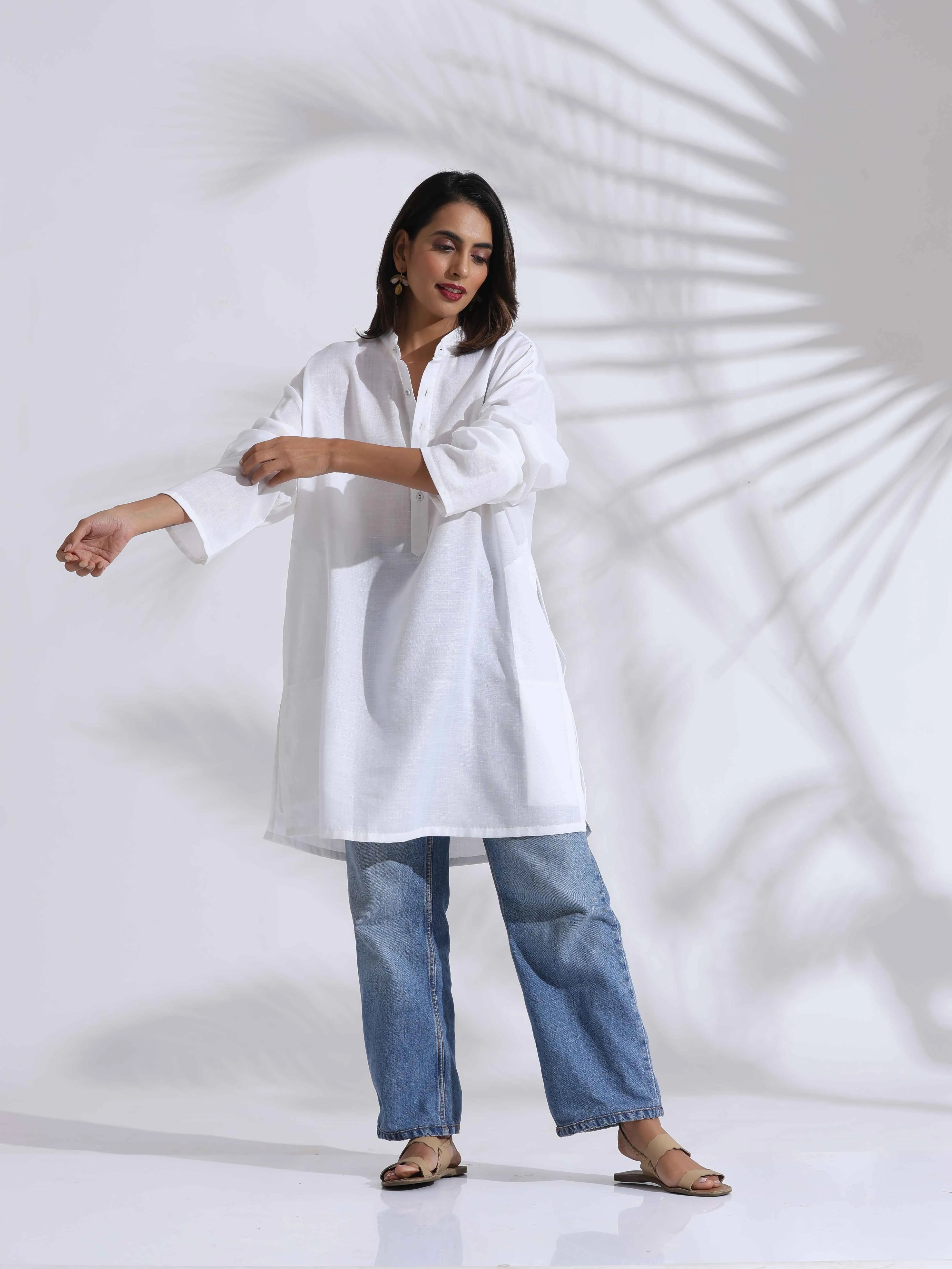 trueBrowns White Holi Kurta