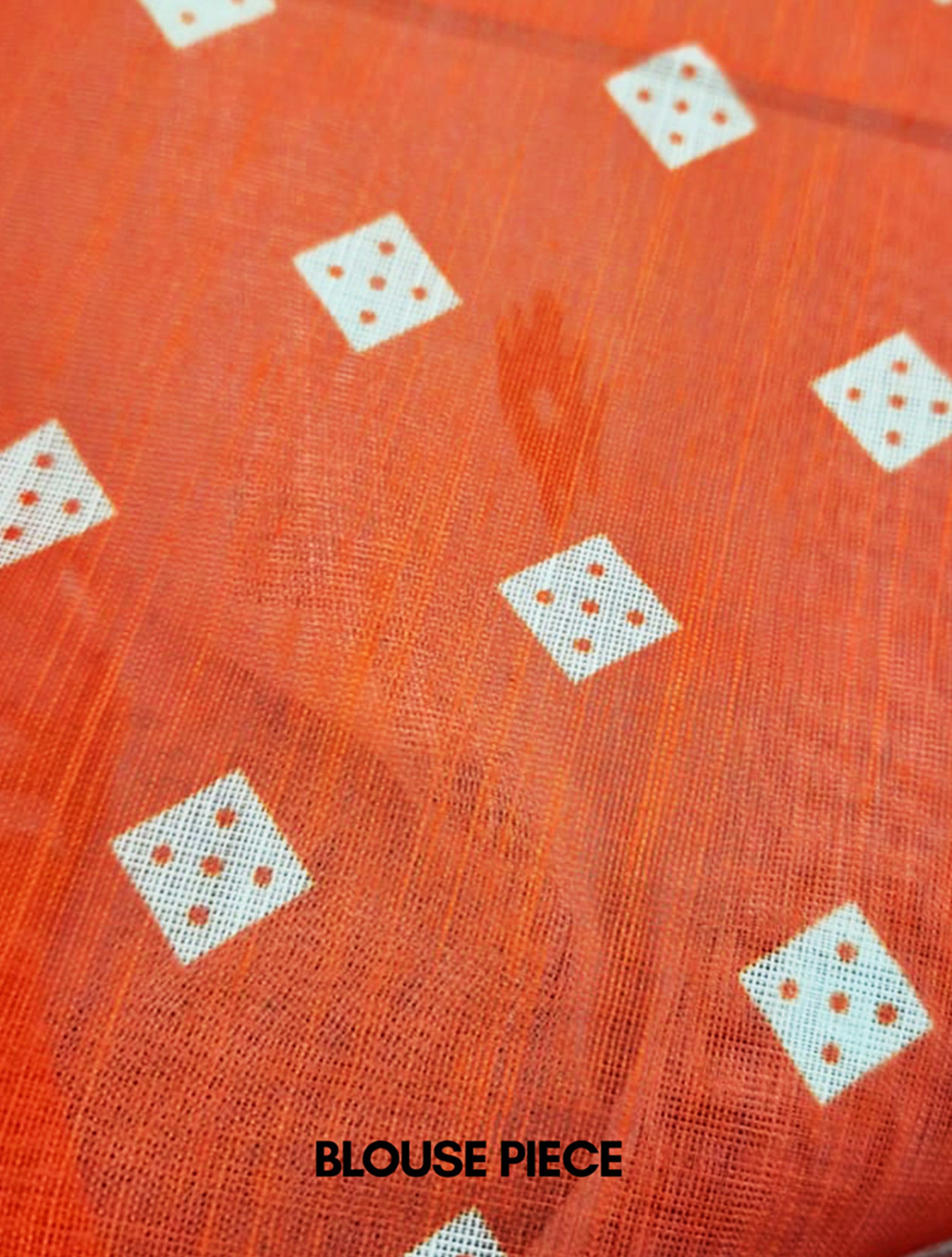 trueBrowns Ikat print Independence Day Saree With Unstitched Blouse| The Freedom Drape