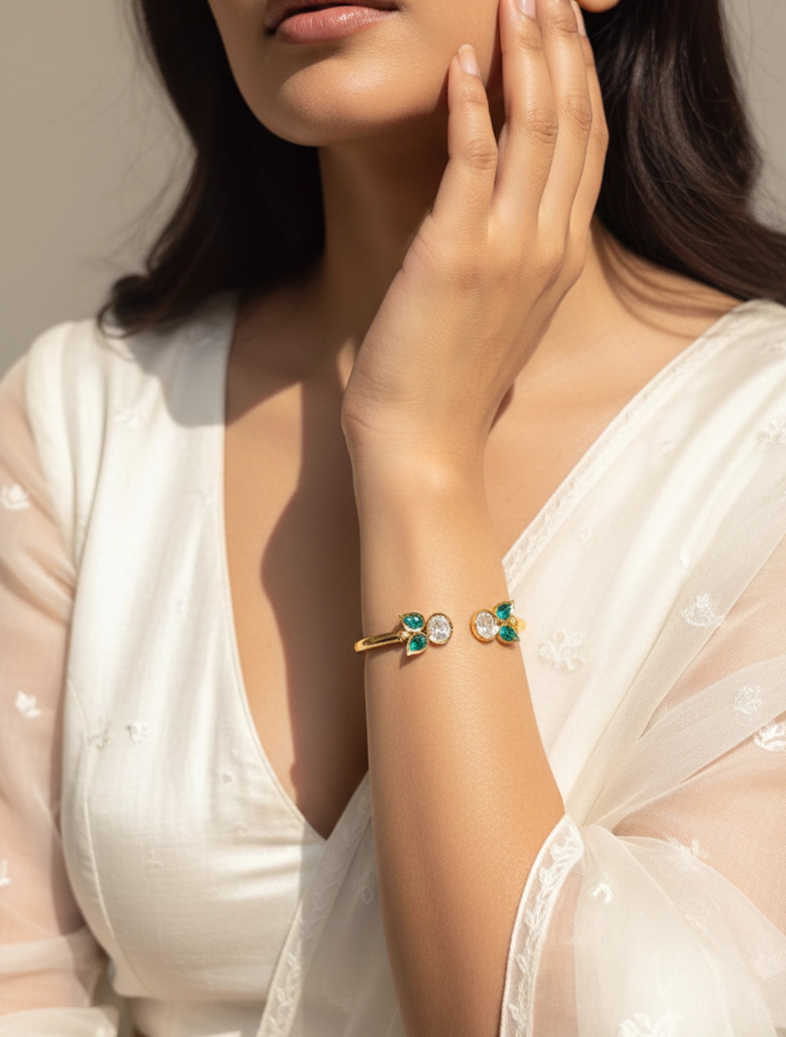 trueBrowns Green Leaf Bracelet