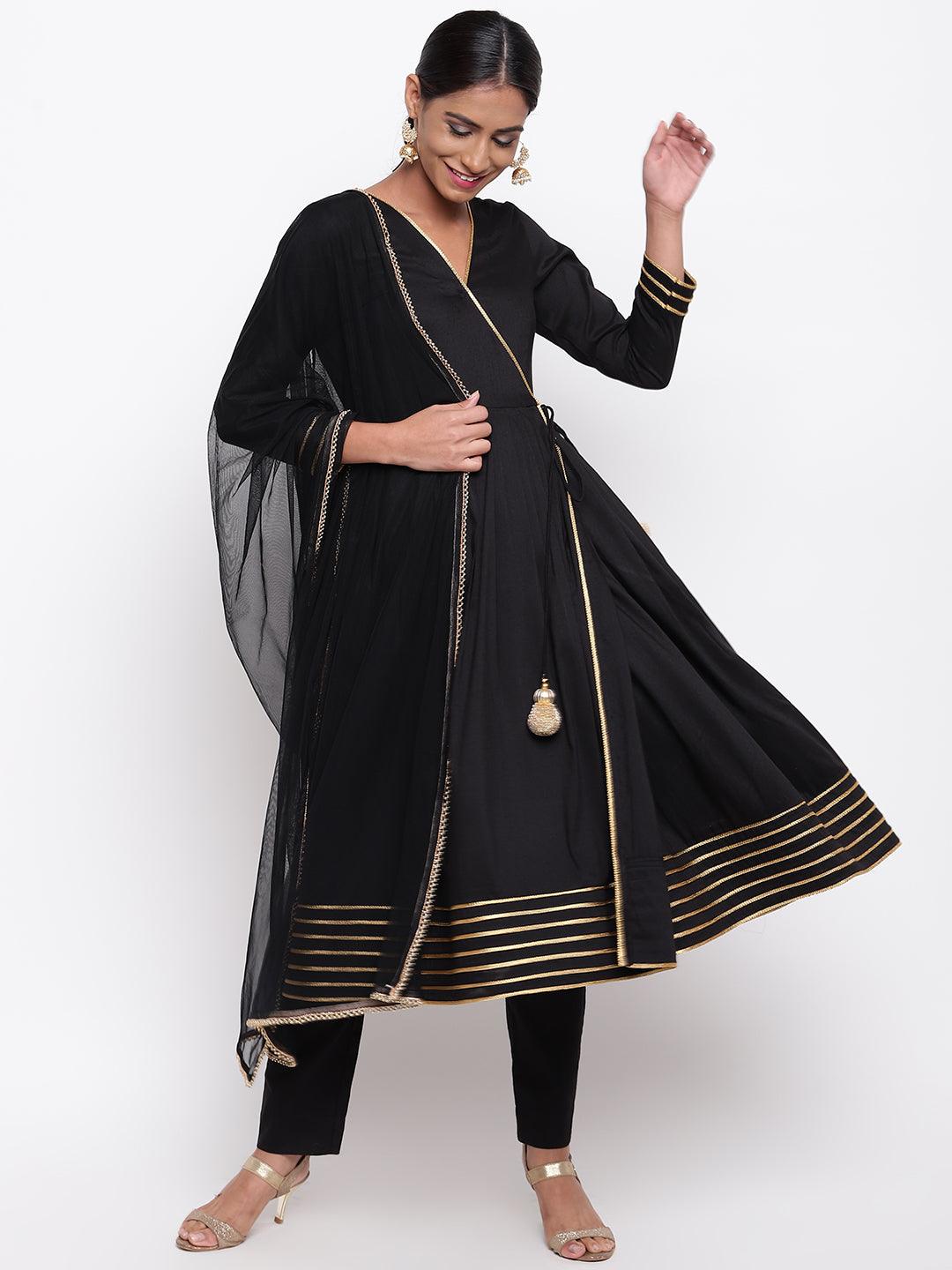 Black Lace Angrakha Set - trueBrowns