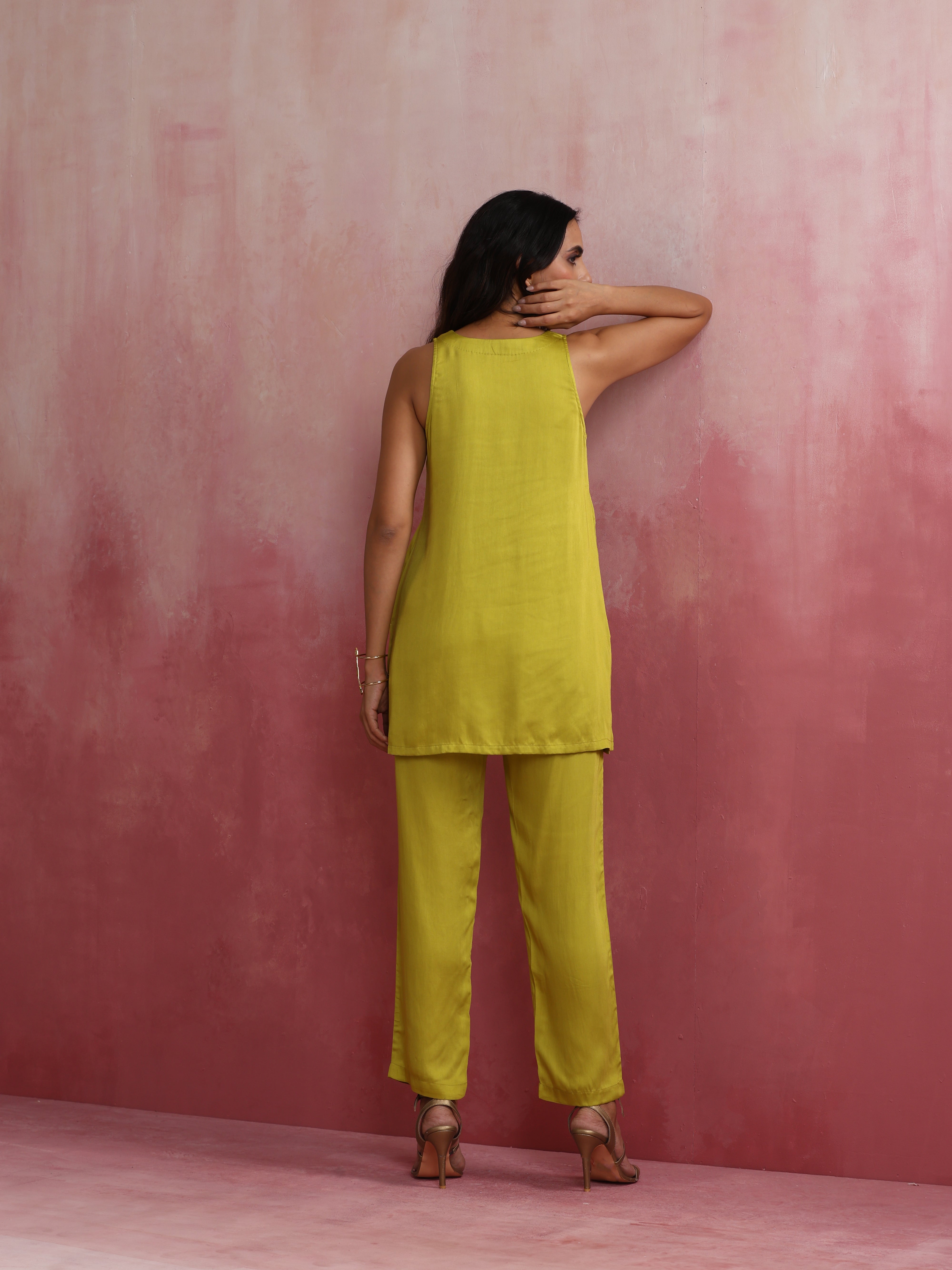 trueBrowns Lime Green Short Co-ord set