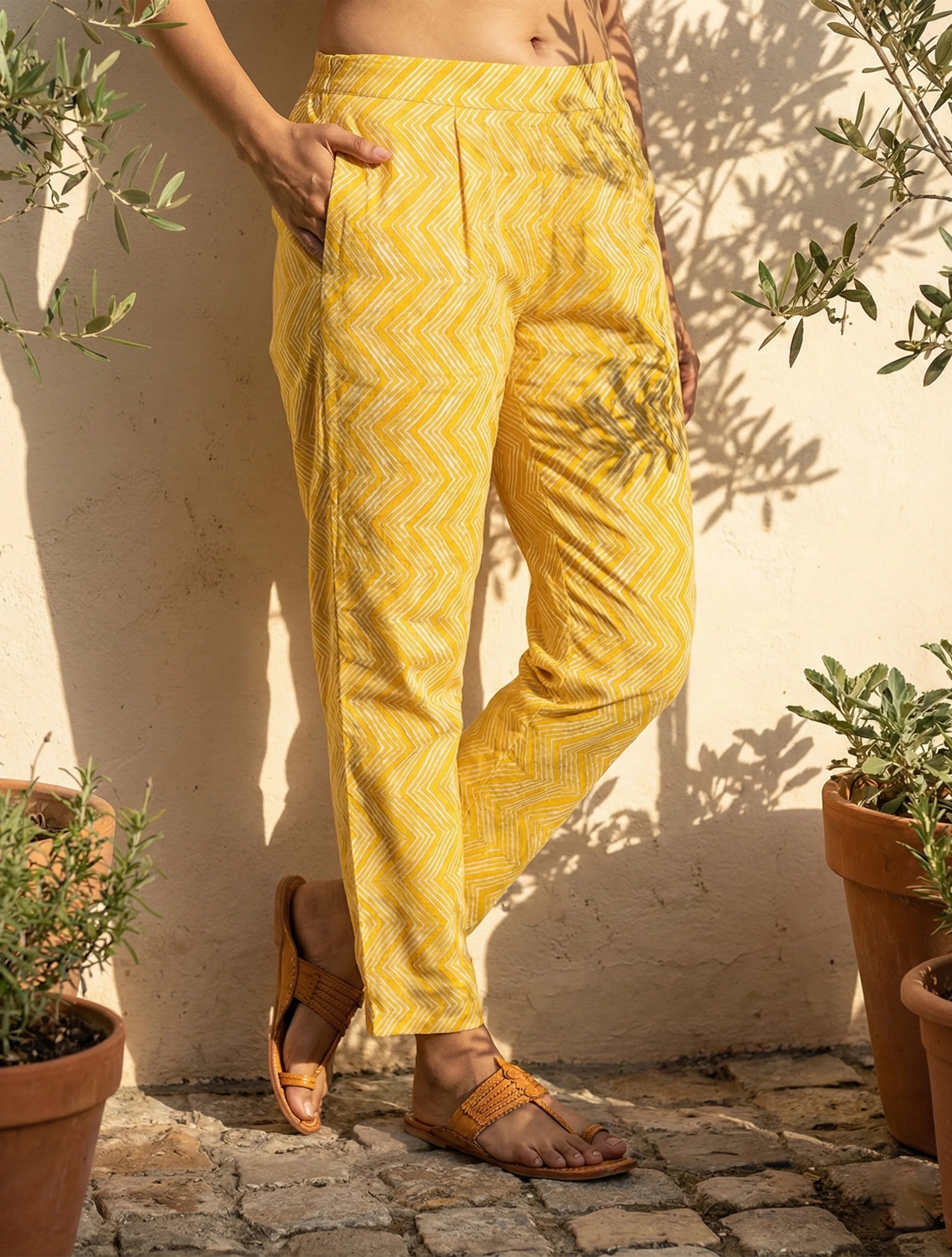 trueBrowns Yellow Floral Print Kurta Pant Dupatta Set