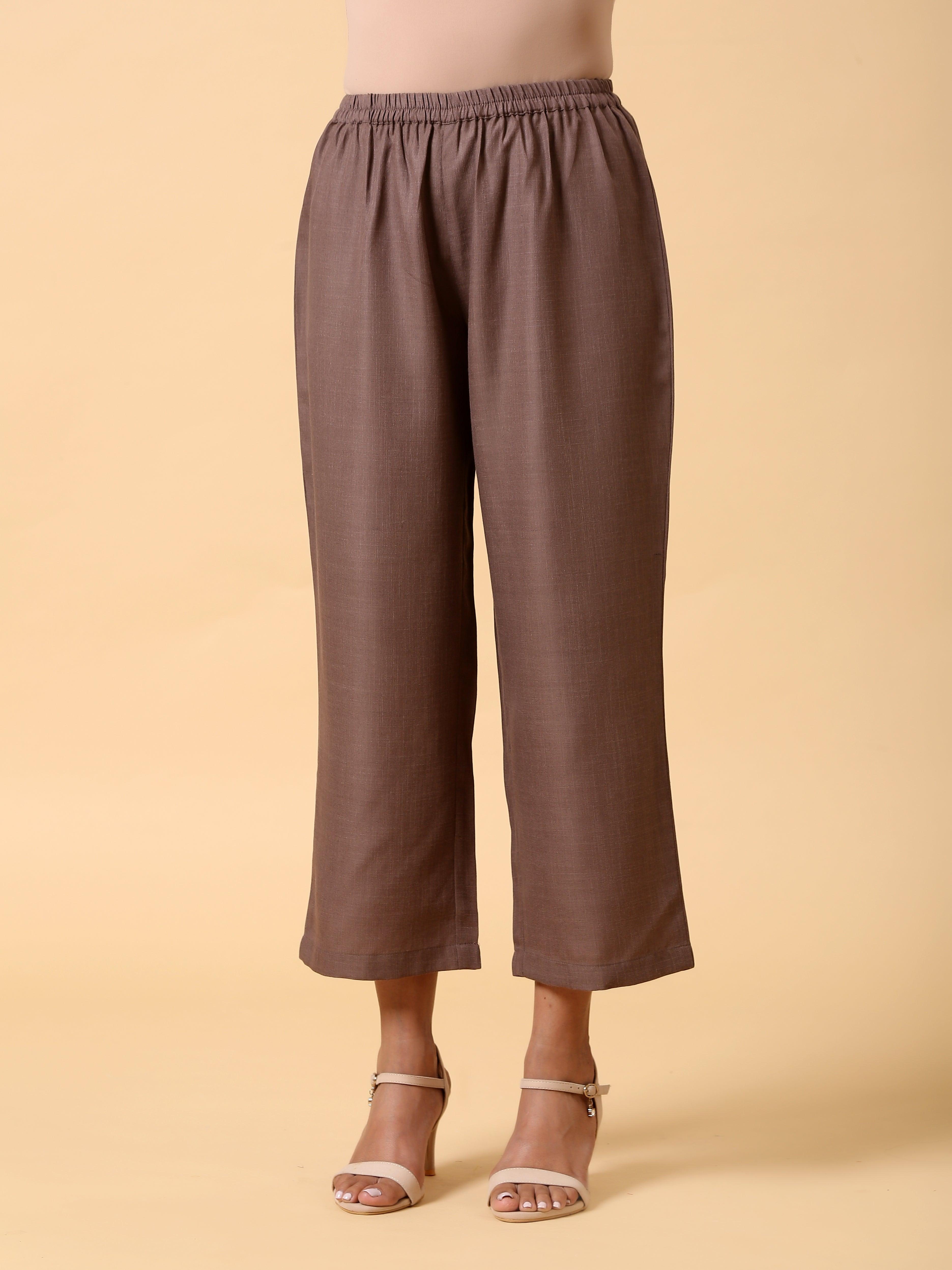 Cotton Linen Burnt Brown Boxy Fit Co-Ord Set - trueBrowns