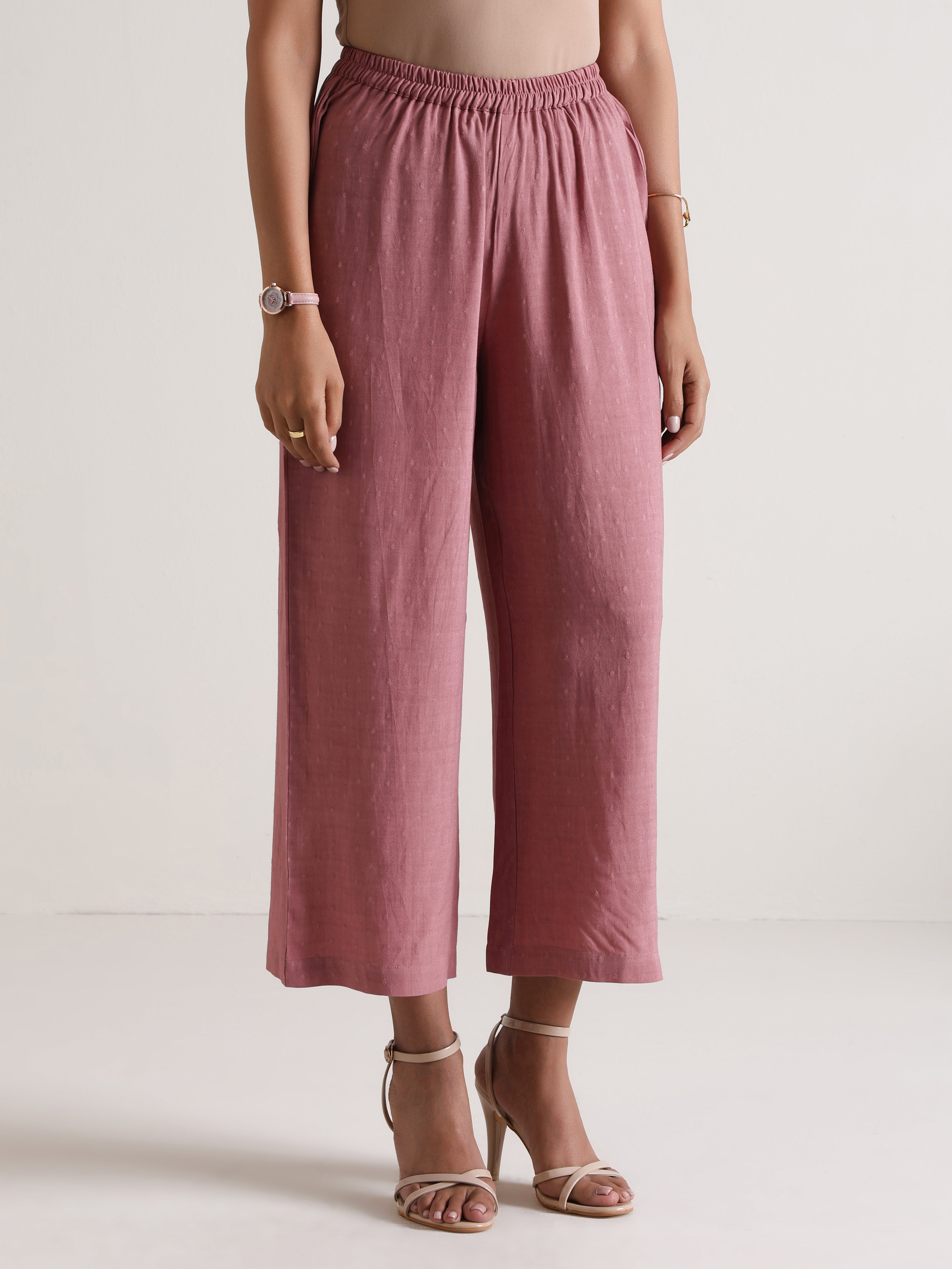 Mauve Angrakha Kurta Set