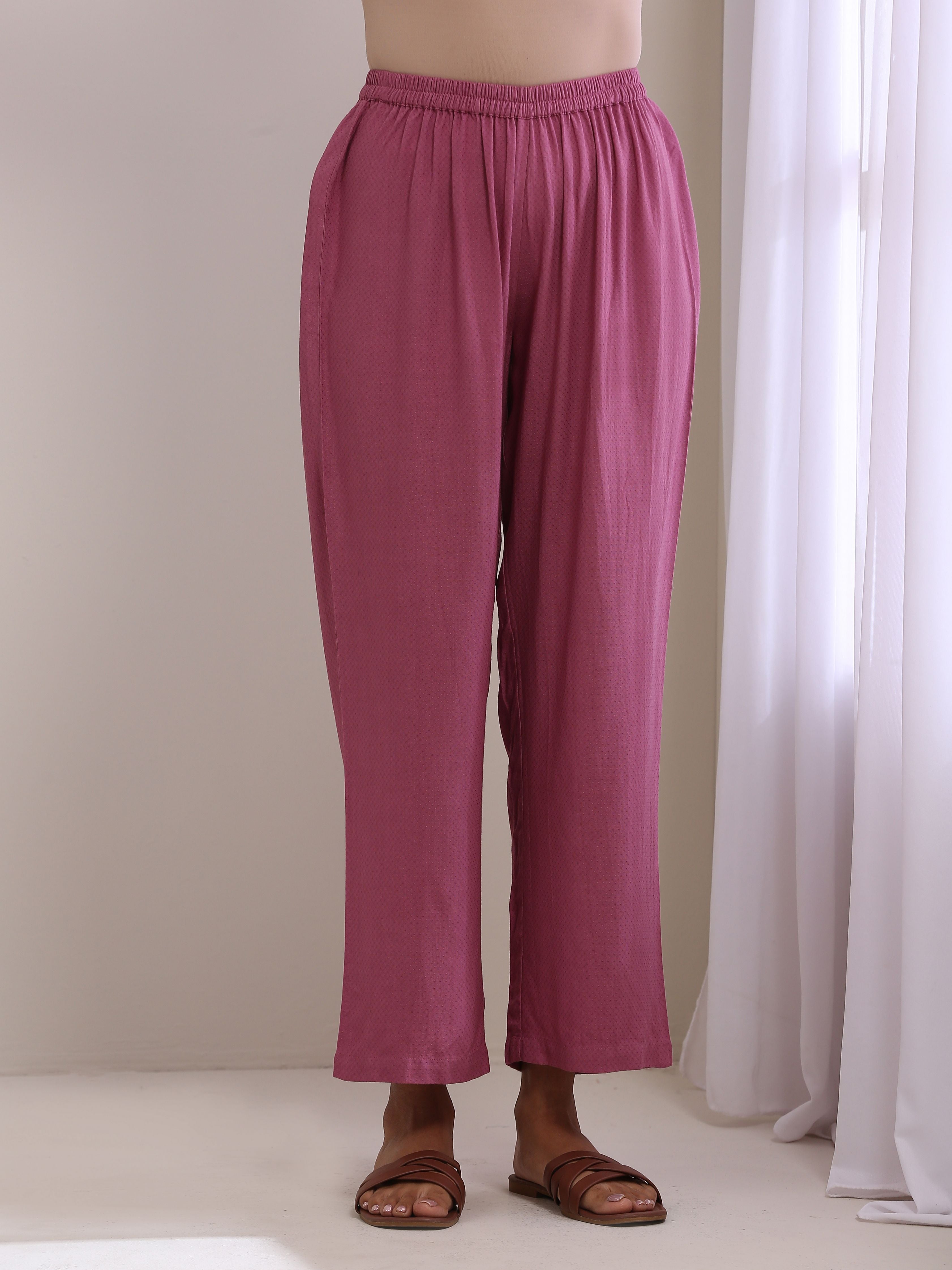 Onion Pink Dobby Sleeveless Short Co-Ord Set