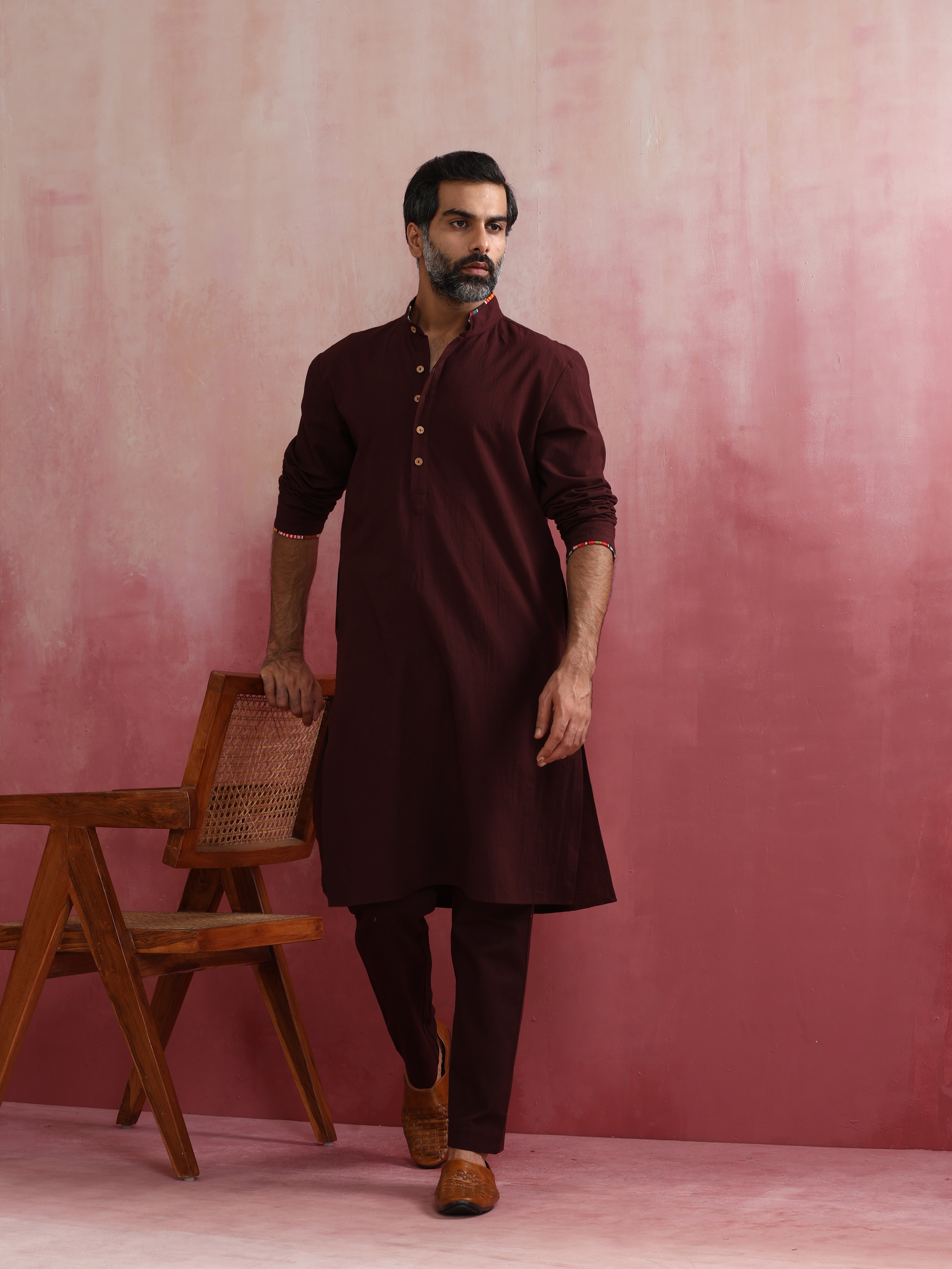 trueBrowns Men's Cola Kurta