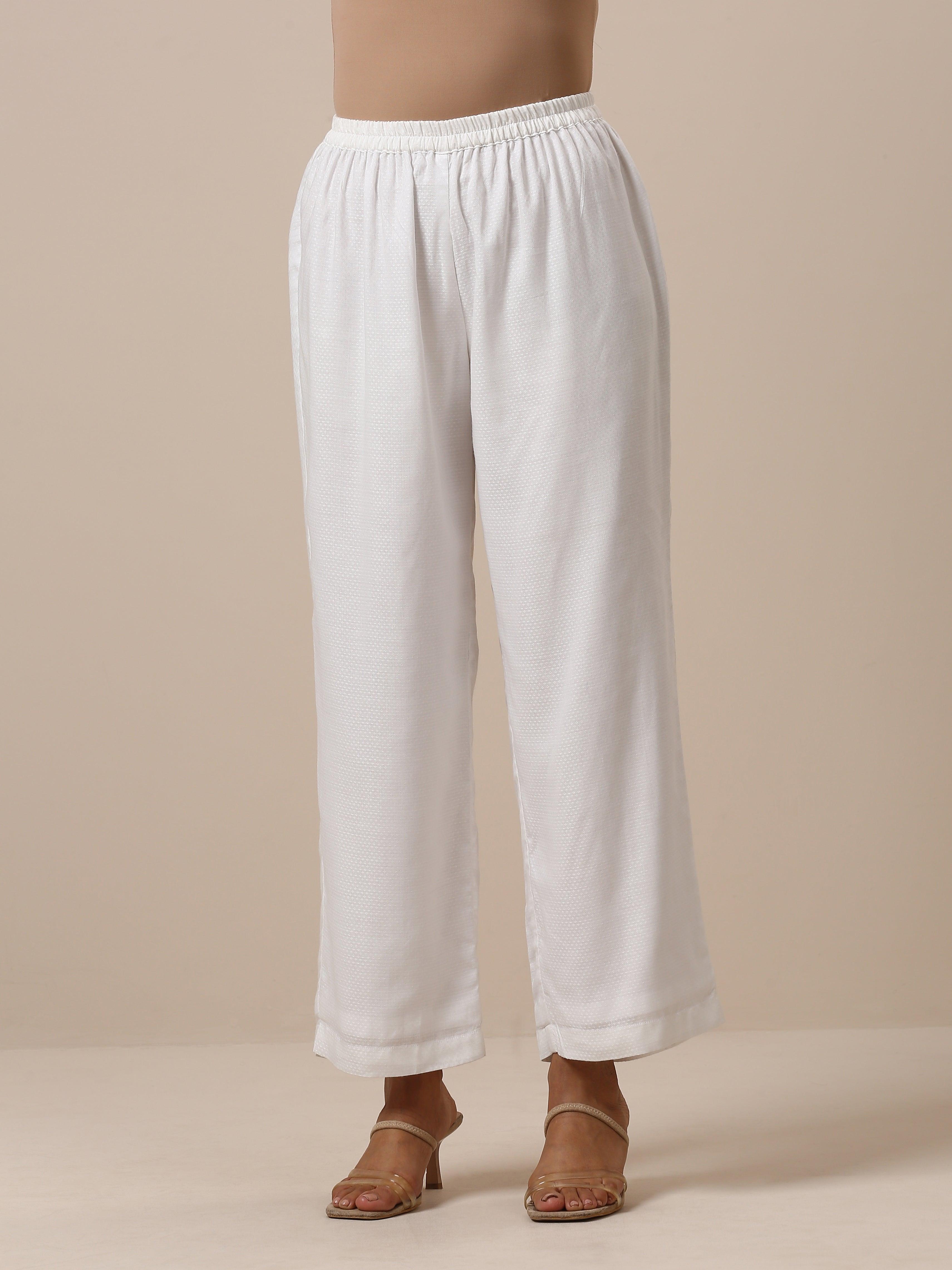 Cotton White Gathers Co-Ord Set - trueBrowns