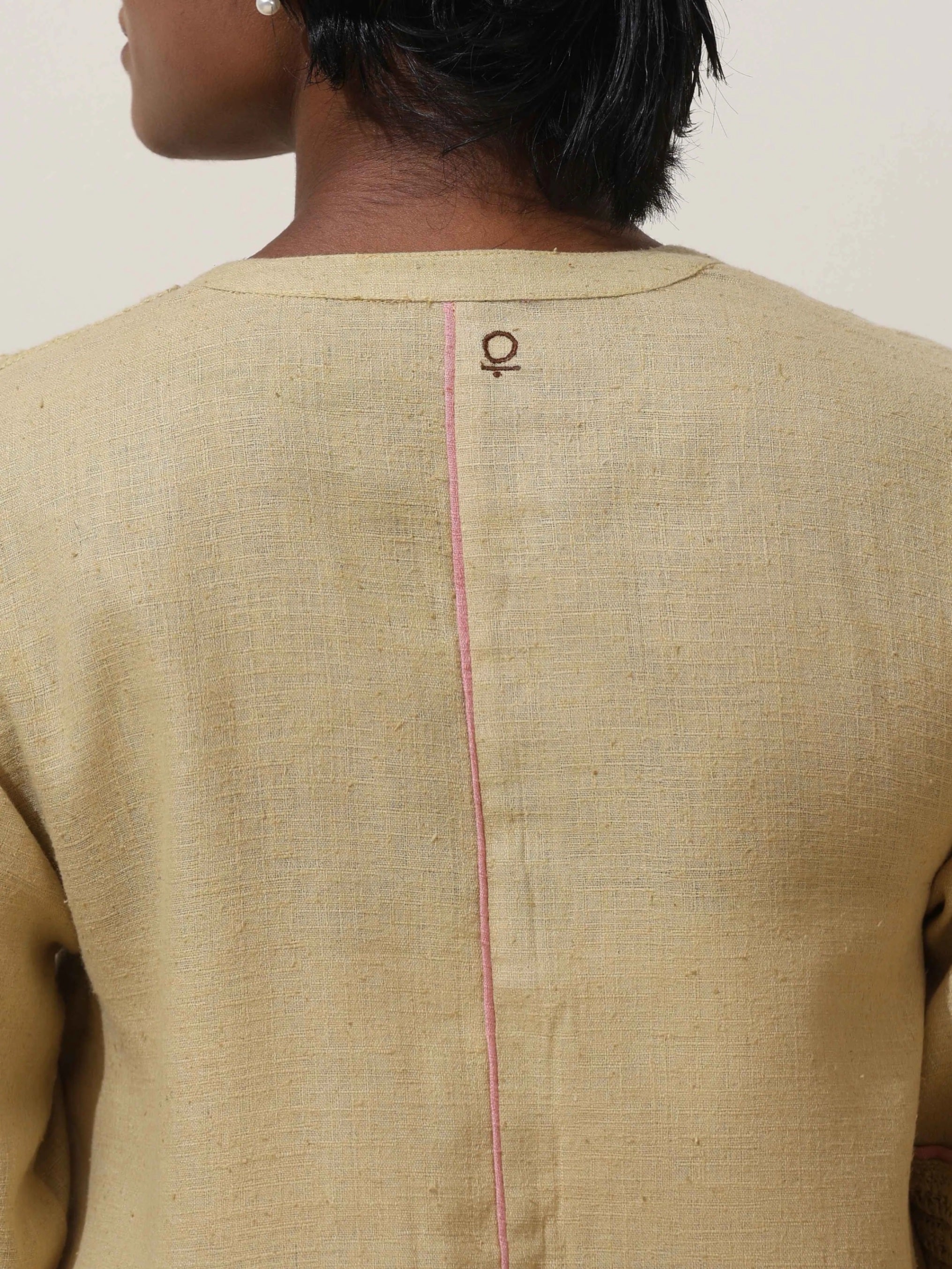 trueBrowns Souk Yellow Crochet Natural Cotton Kurta Pant Set