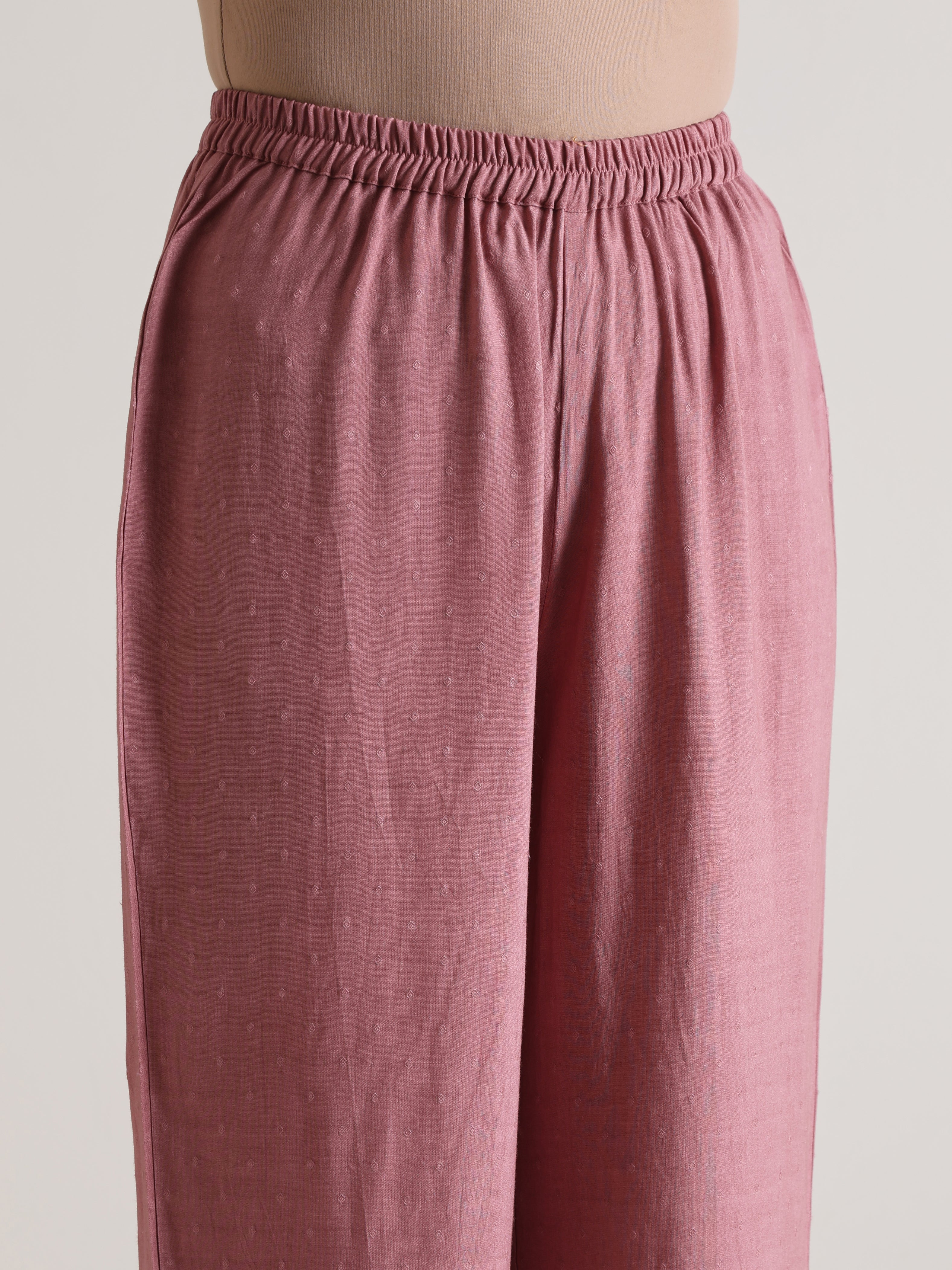 Mauve Angrakha Kurta Set