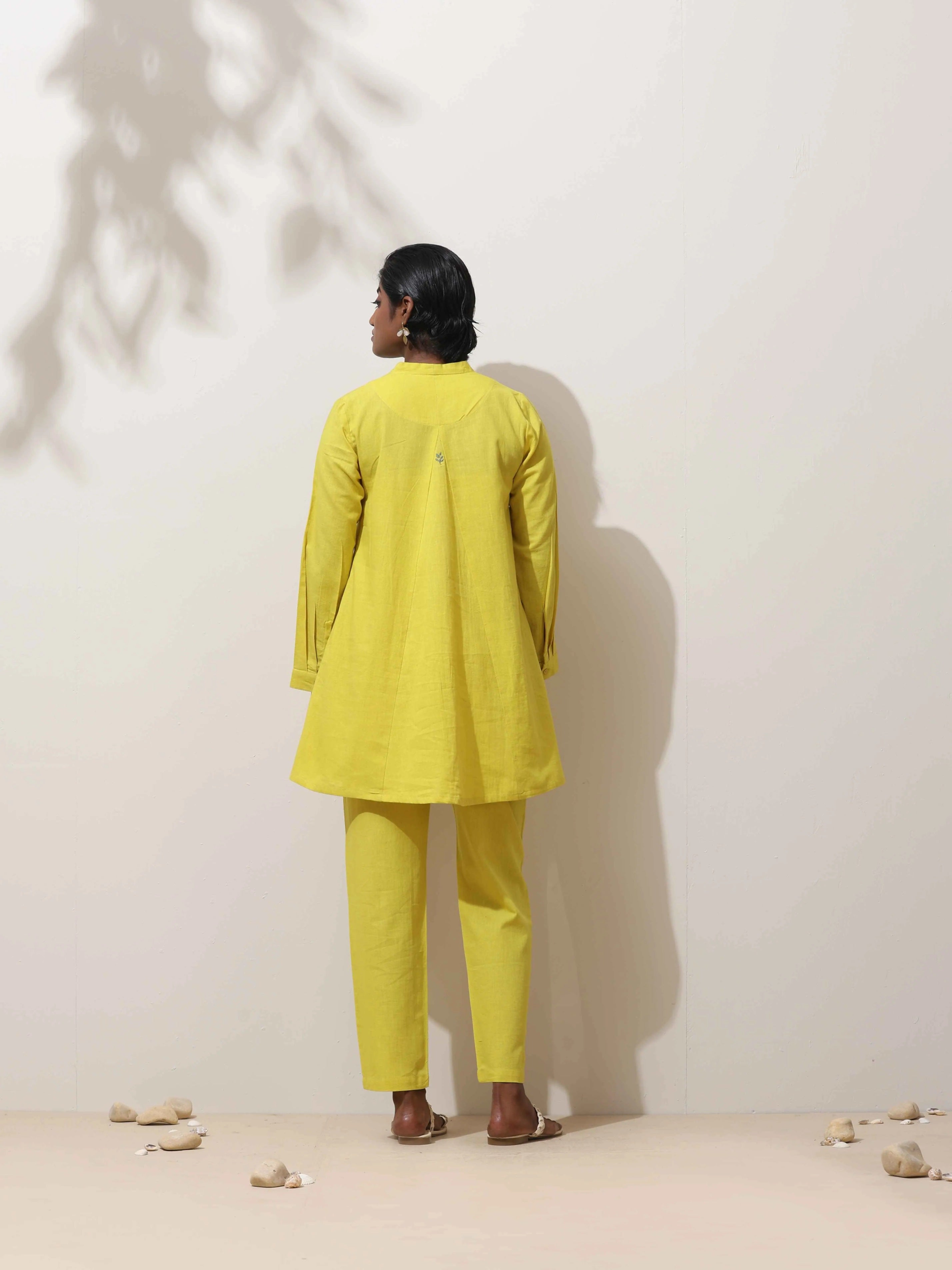trueBrowns Lime Cotton Linen Co-Ord Set