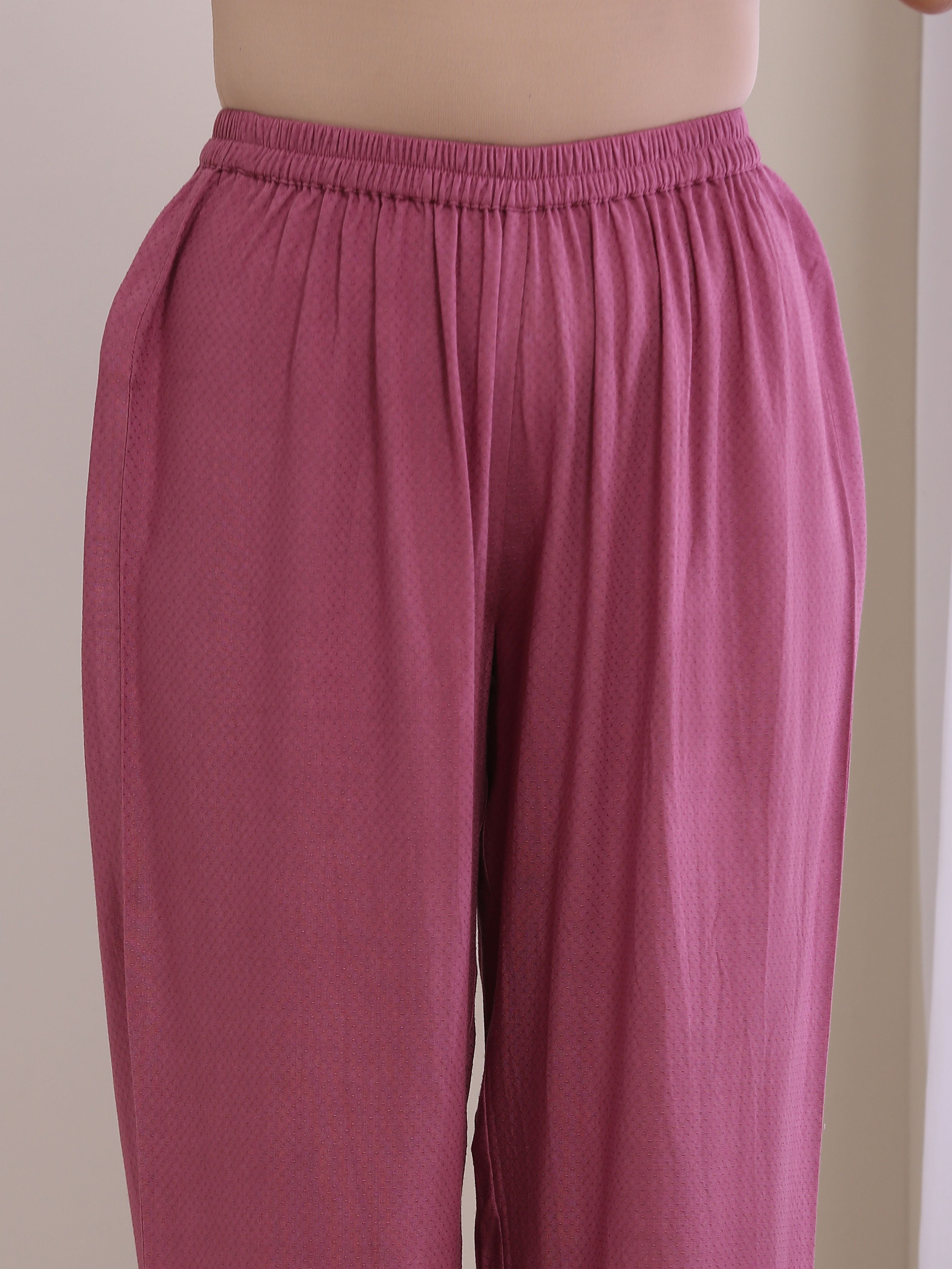 Onion Pink Dobby Sleeveless Short Co-Ord Set