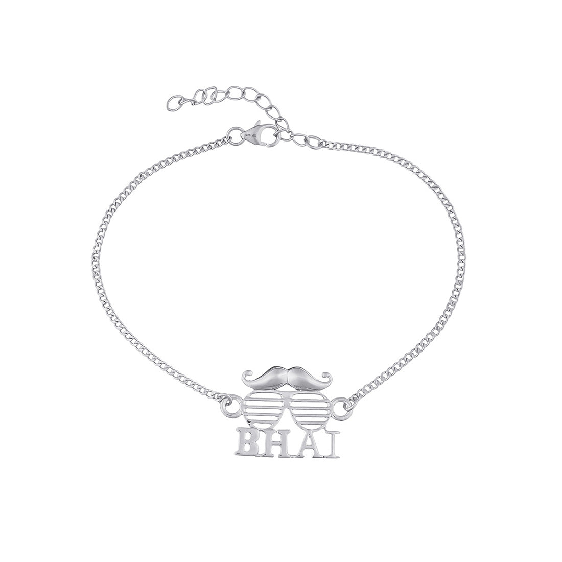 trueBrowns 925 Sterling Silver Precious BHAI Bracelet Rakhi