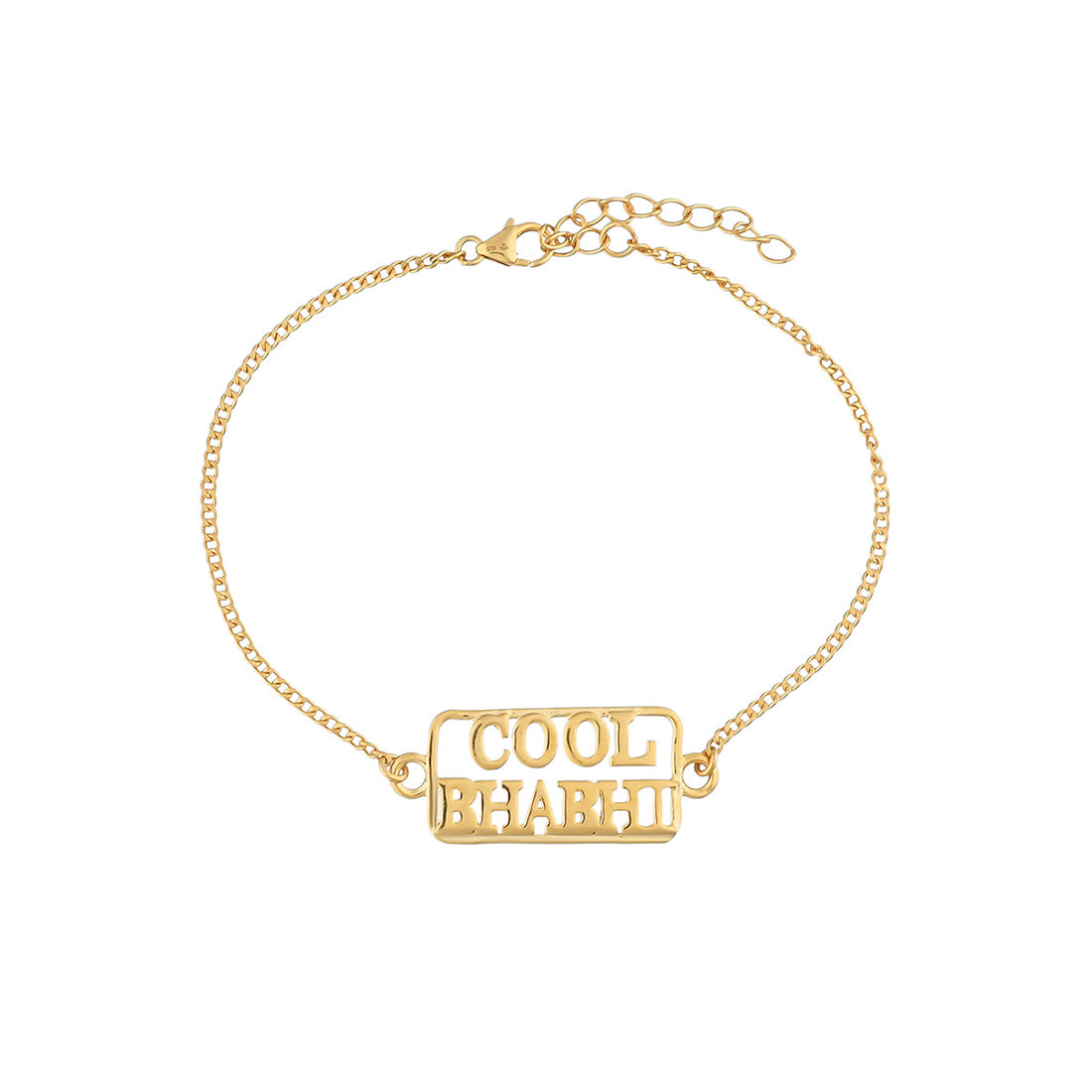 trueBrowns 925 Sterling Silver 22k Gold Micron Plated Cool Bhabhi Rakhi