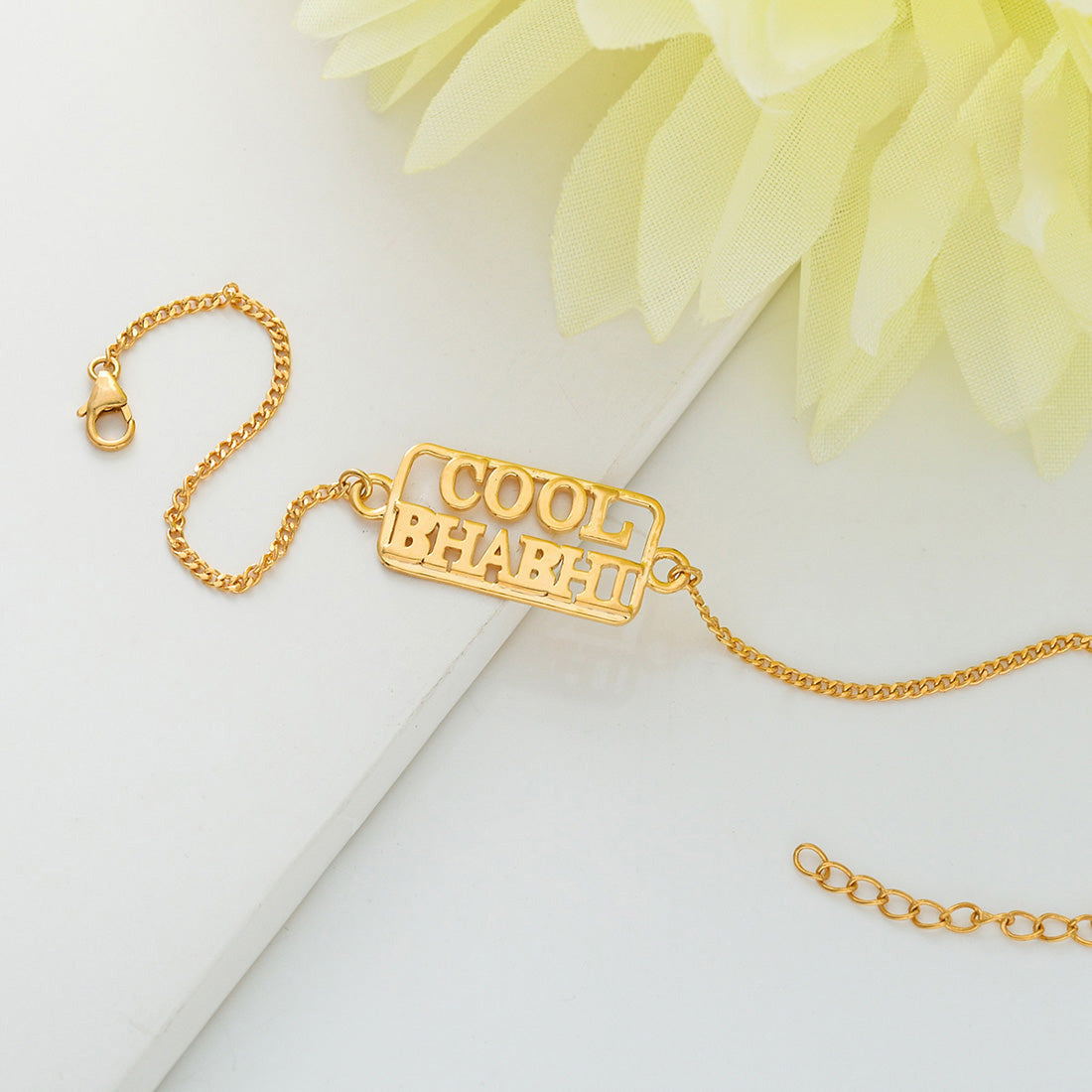 trueBrowns 925 Sterling Silver 22k Gold Micron Plated Cool Bhabhi Rakhi