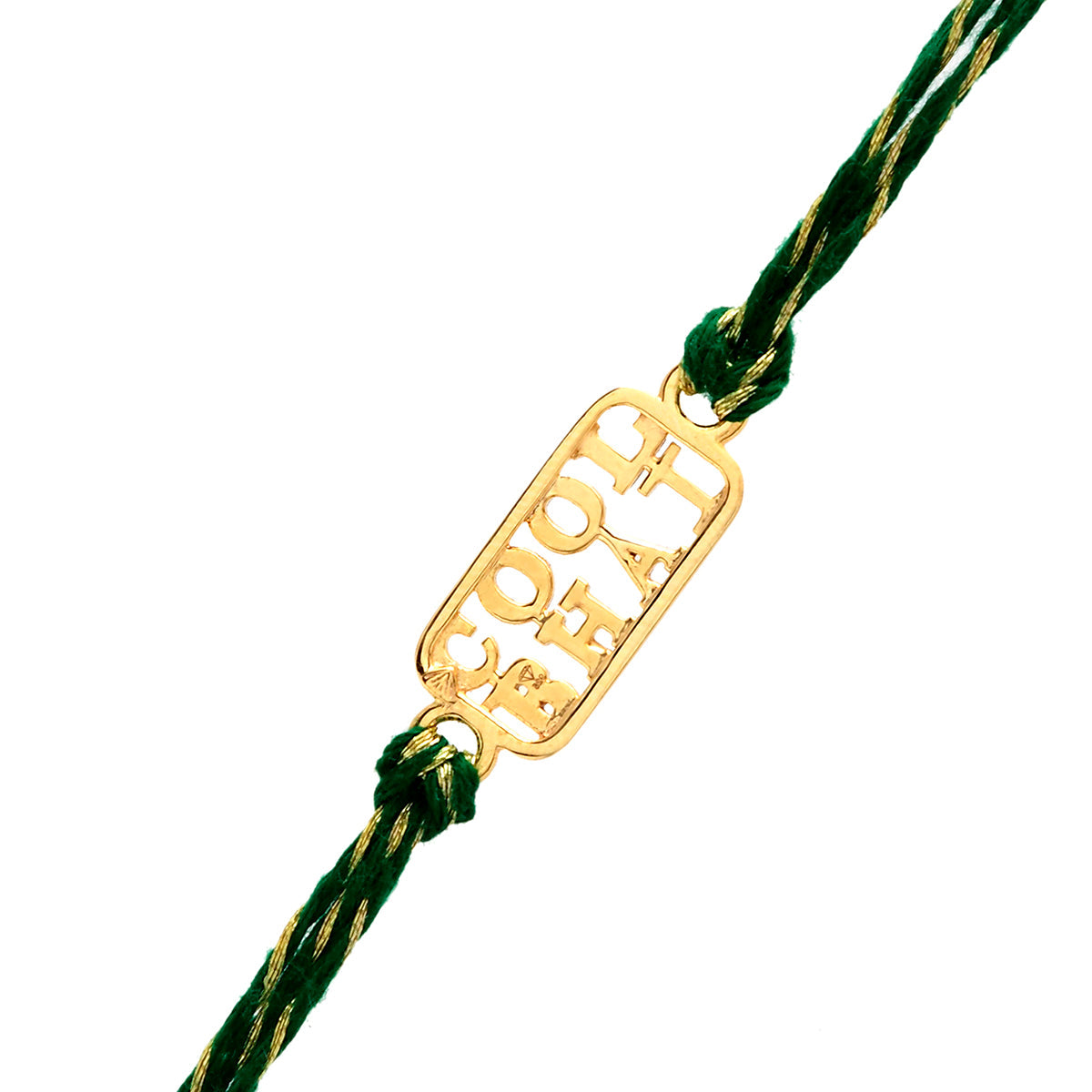 trueBrowns 925 Sterling Silver 22k Gold Micron Plated Cool Bhai Thread Rakhi