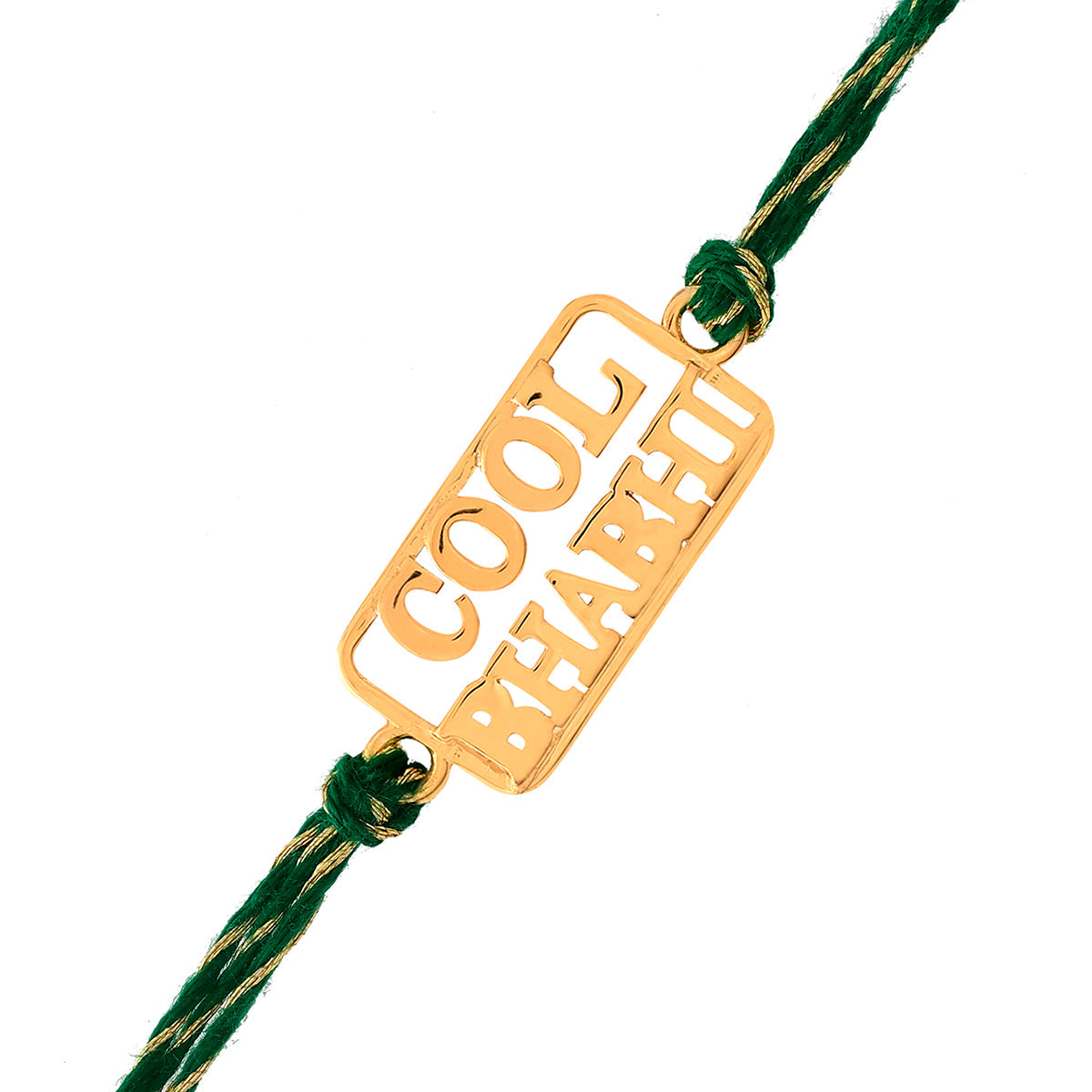trueBrowns 925 Sterling Silver Cool Bhabhi 22k Gold Micron Plated Thread Rakhi