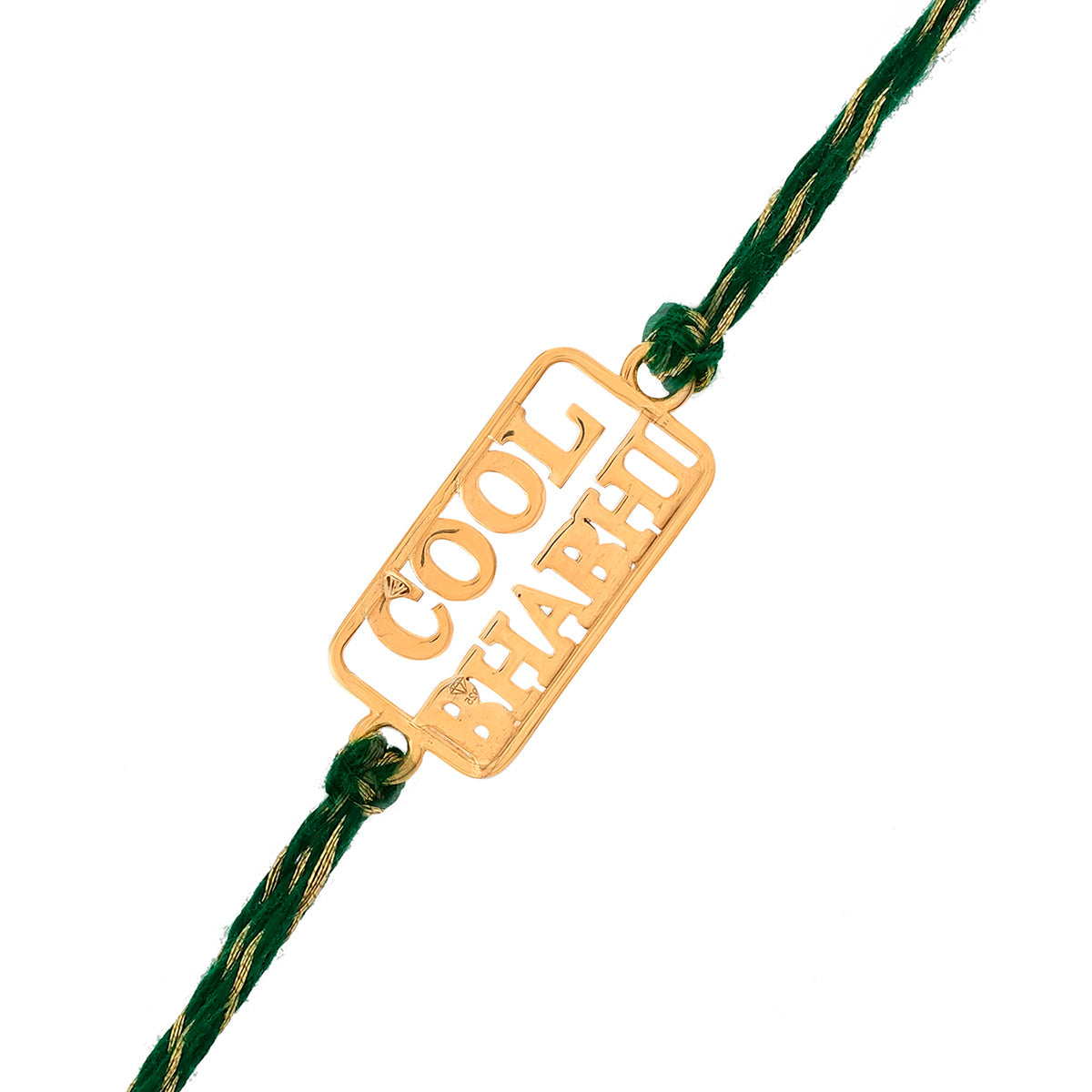 trueBrowns 925 Sterling Silver Cool Bhabhi 22k Gold Micron Plated Thread Rakhi