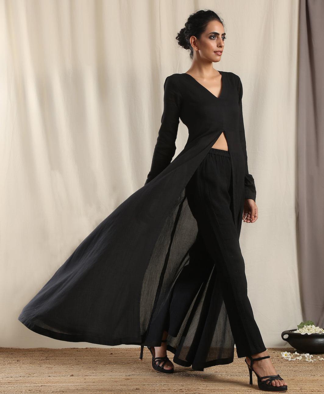 Black Crinkle Pant - trueBrowns