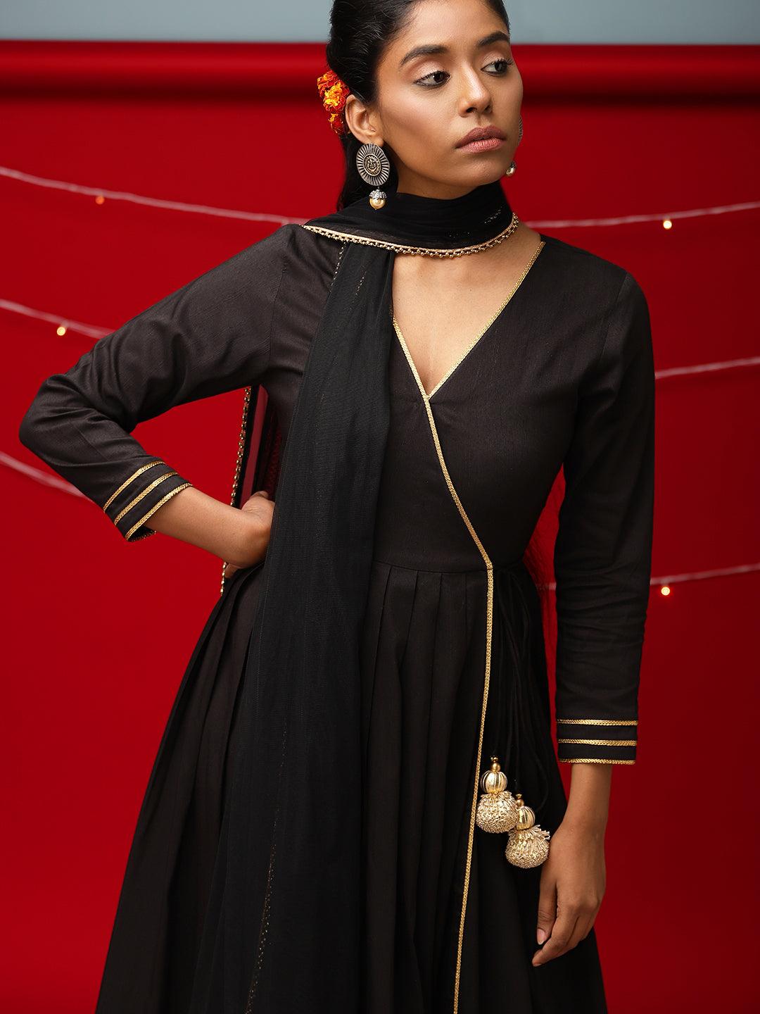 Black Lace Angrakha Set - trueBrowns