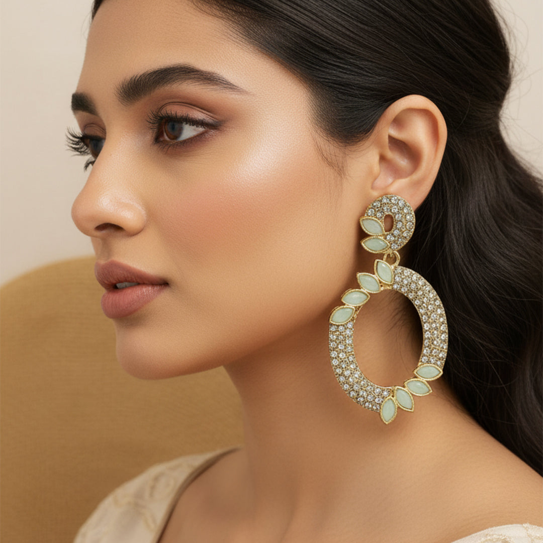 trueBrowns Mint Glow Earrings
