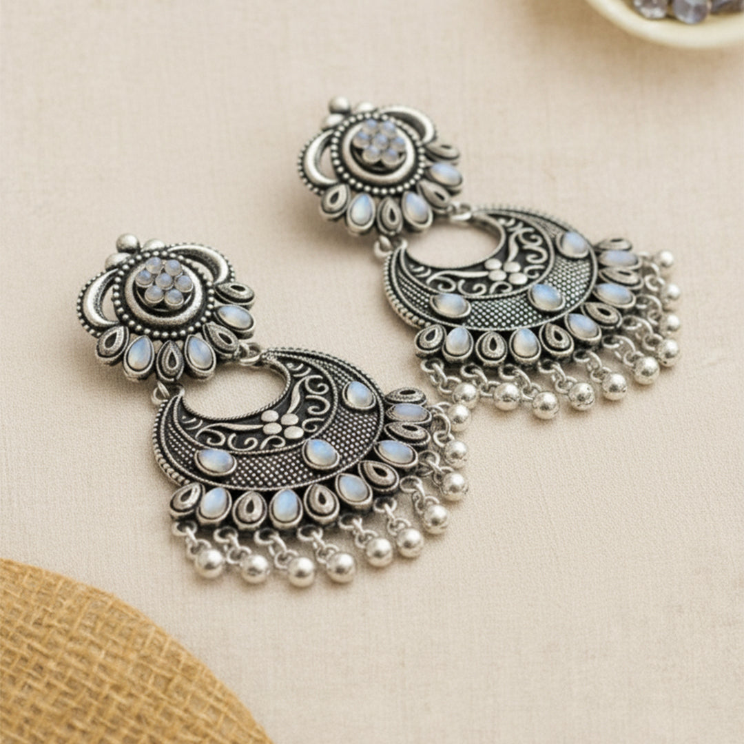 trueBrowns Oxidized Glam Chandbalis