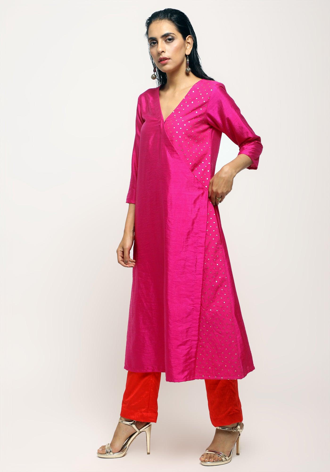 Pink Foil Angrakha Set - trueBrowns