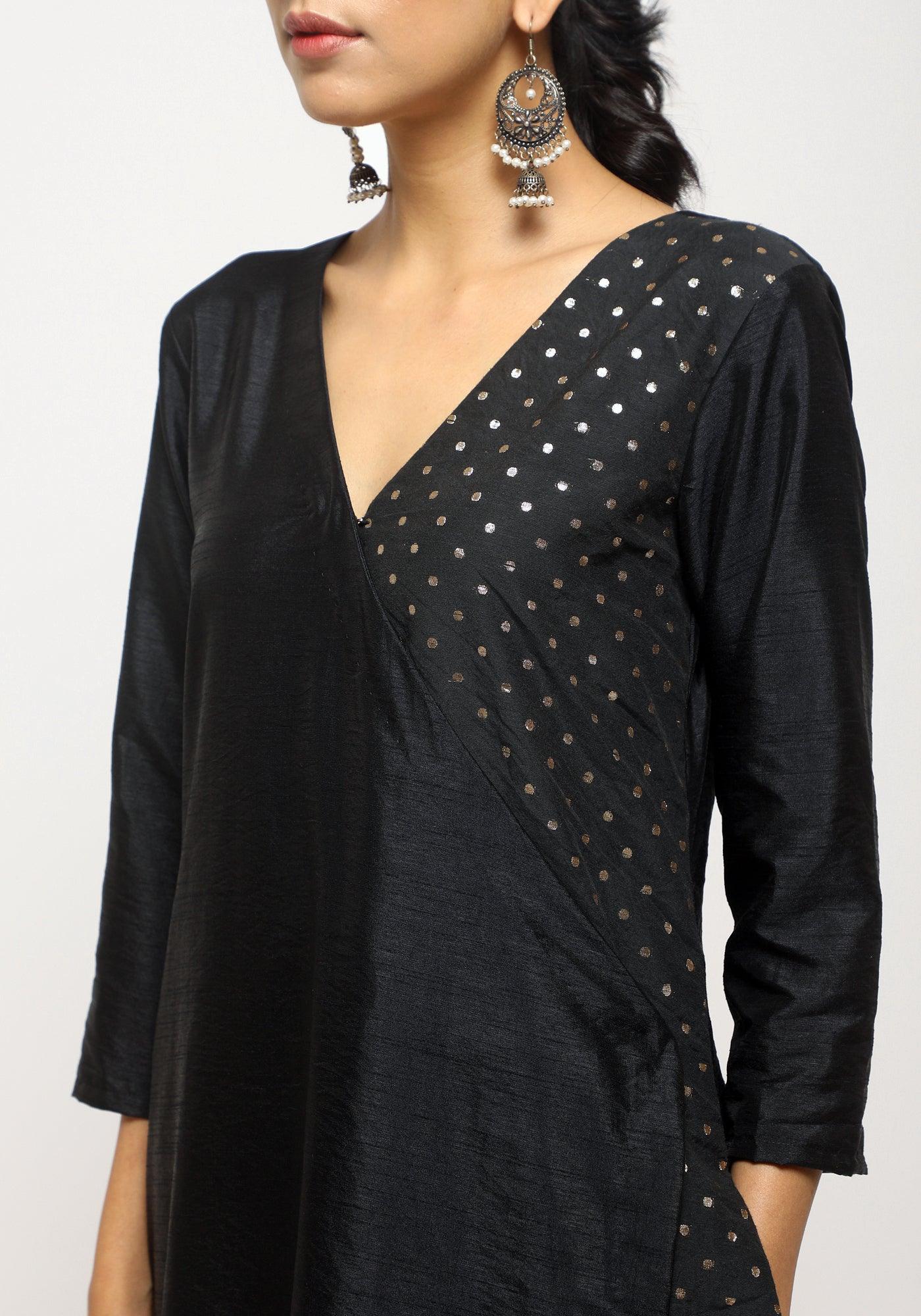 Black Foil Angrakha Set - trueBrowns