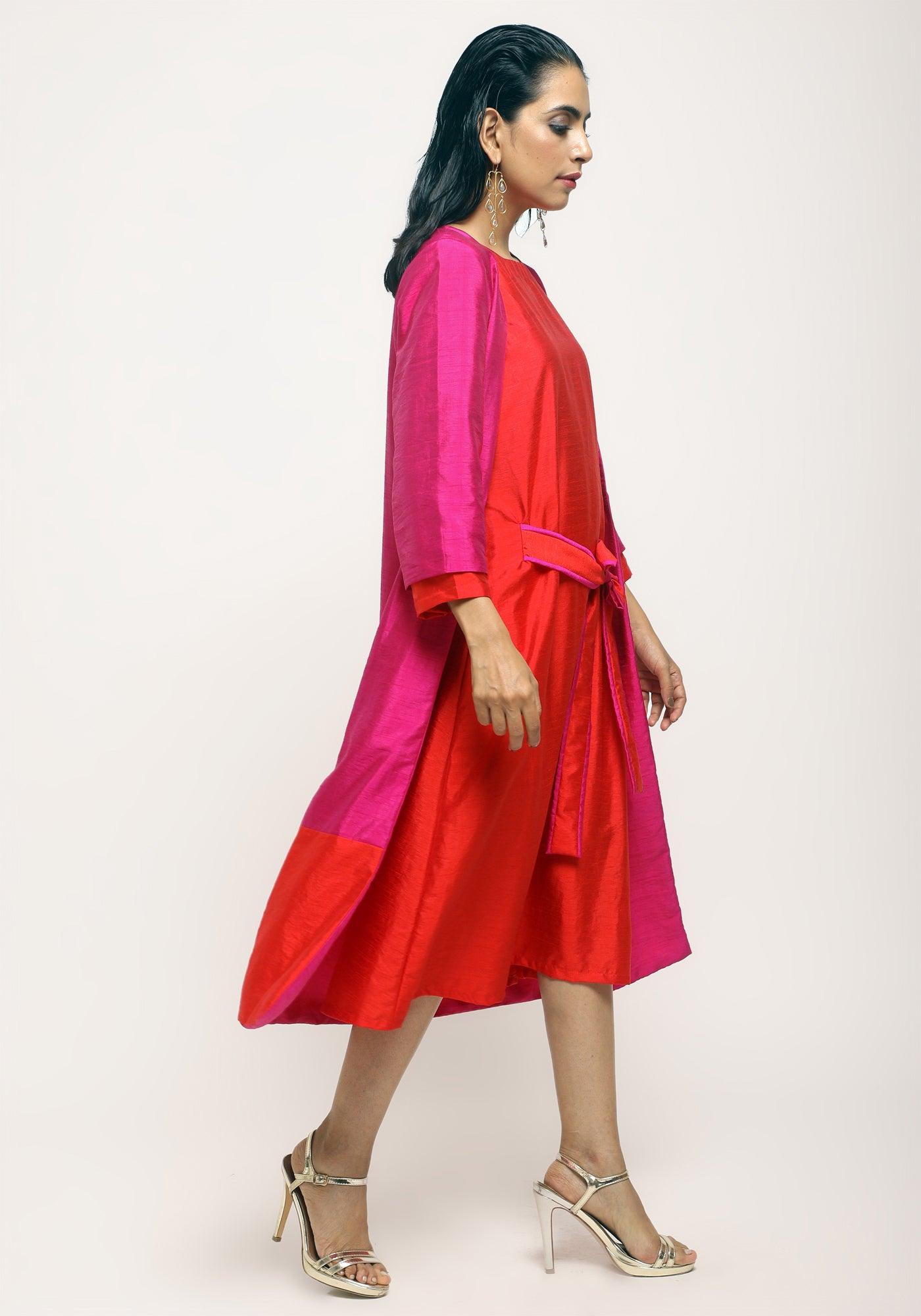 Pink Orange Jacket Dress Set - trueBrowns