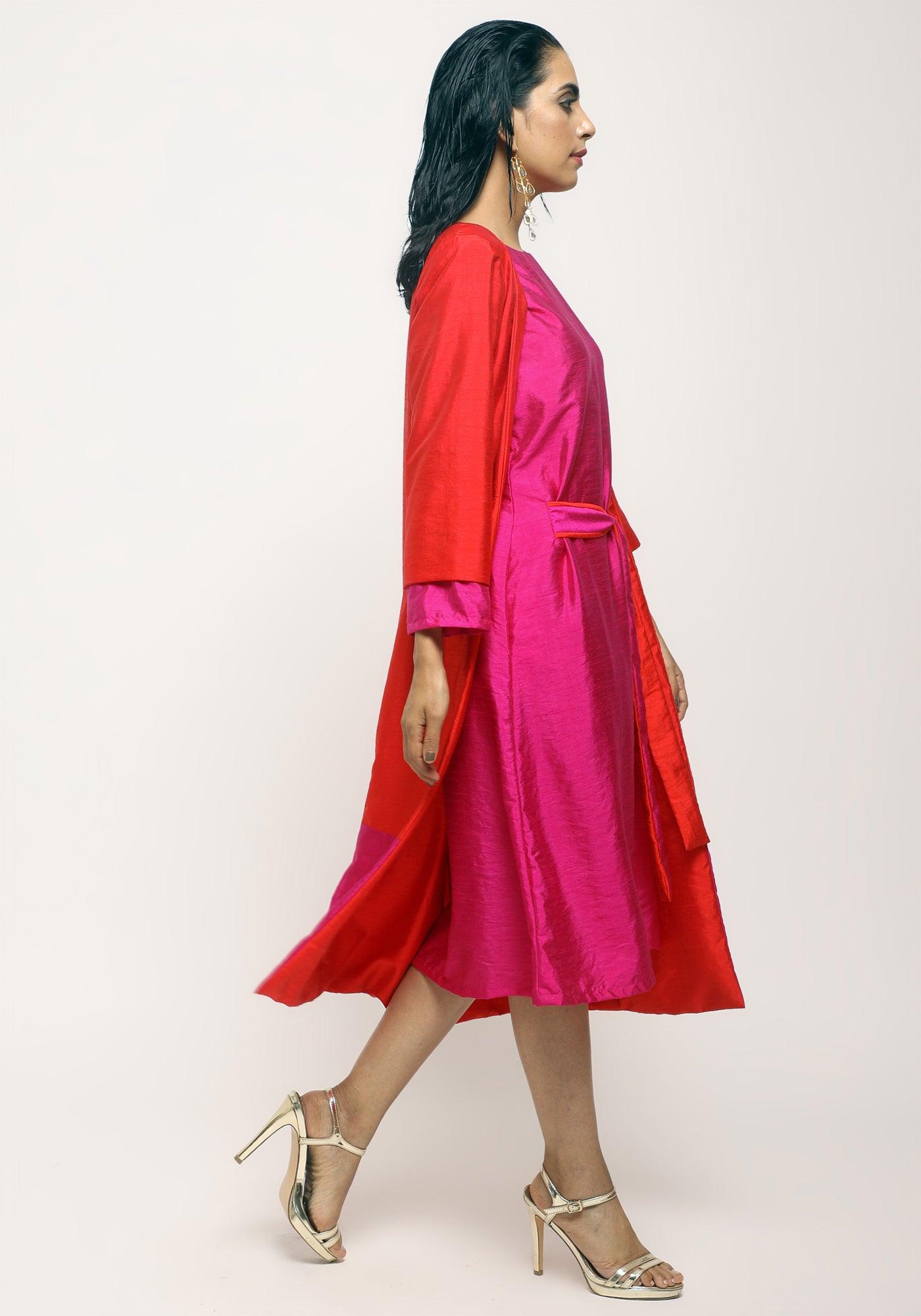 Orange Pink Jacket Dress Set - trueBrowns
