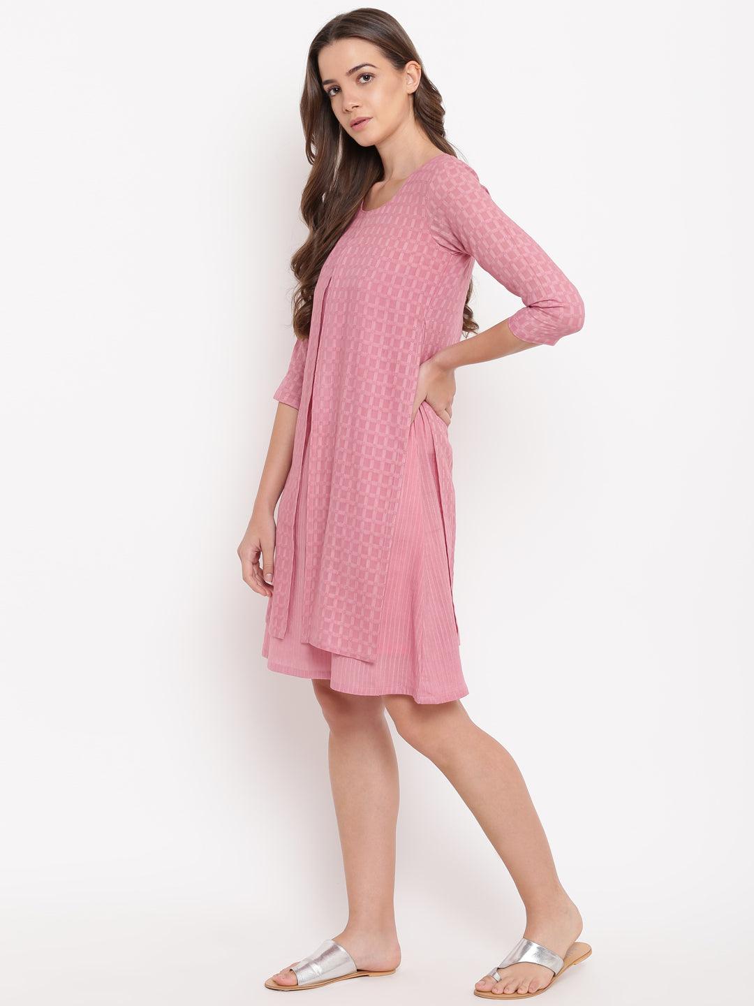 Pink Dobby Jacket Dress - trueBrowns