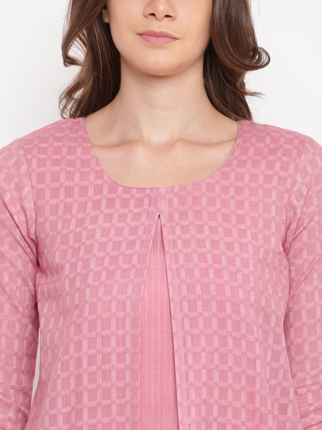 Pink Dobby Jacket Dress - trueBrowns